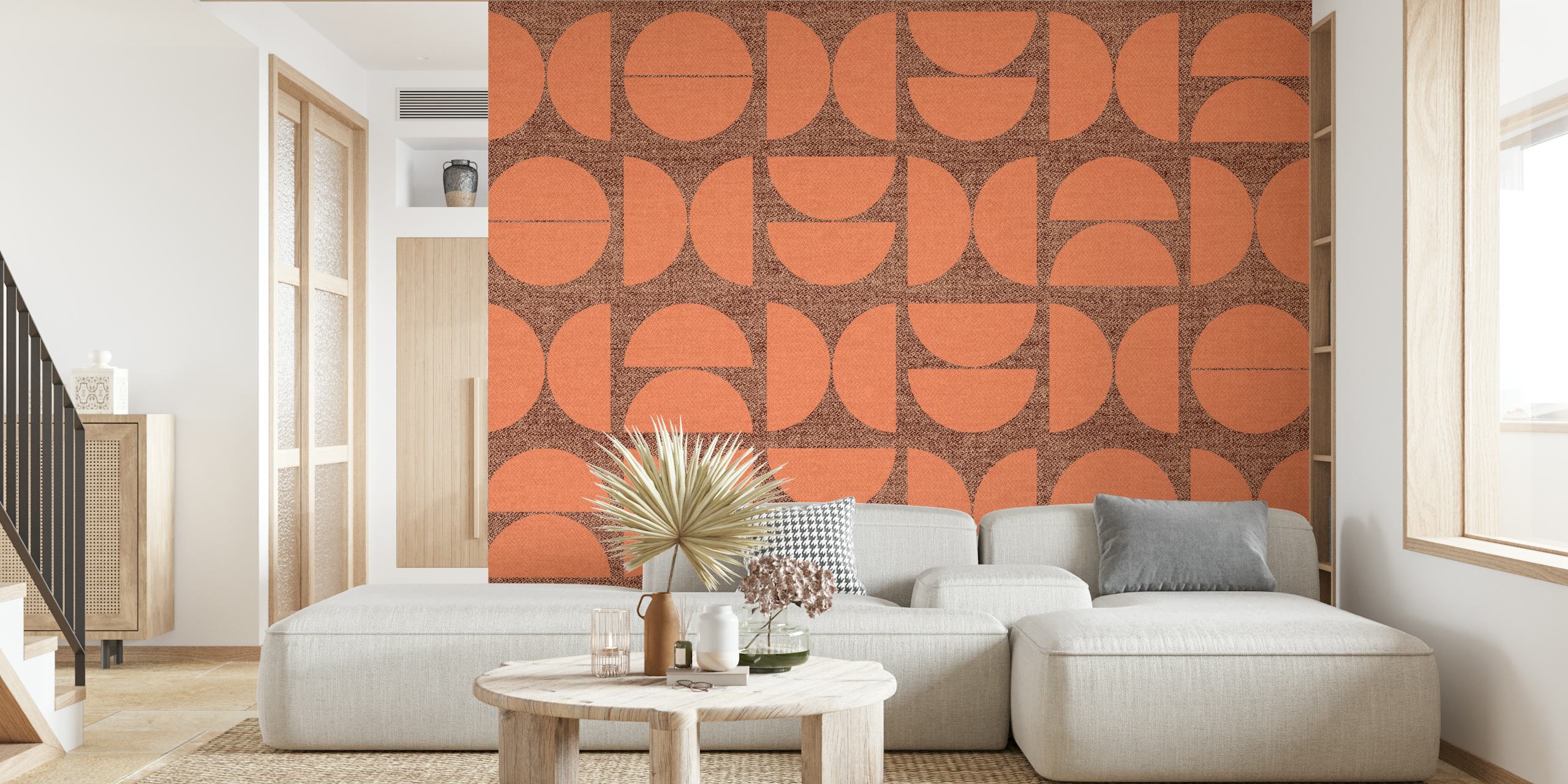 Mid Century Bauhaus wallpaper in een kamer