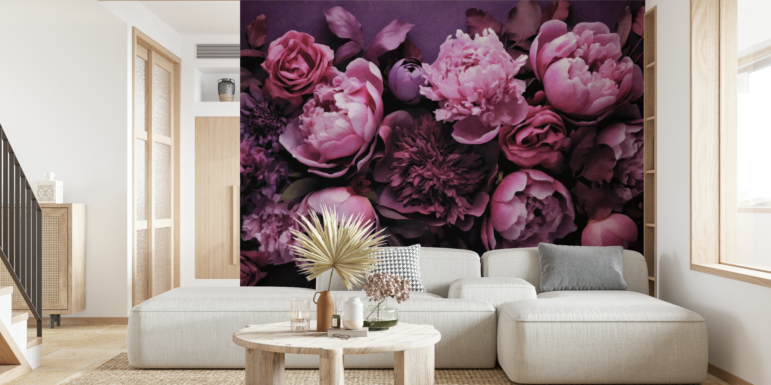Nostalgic Flowers Pink Romance behangontwerp