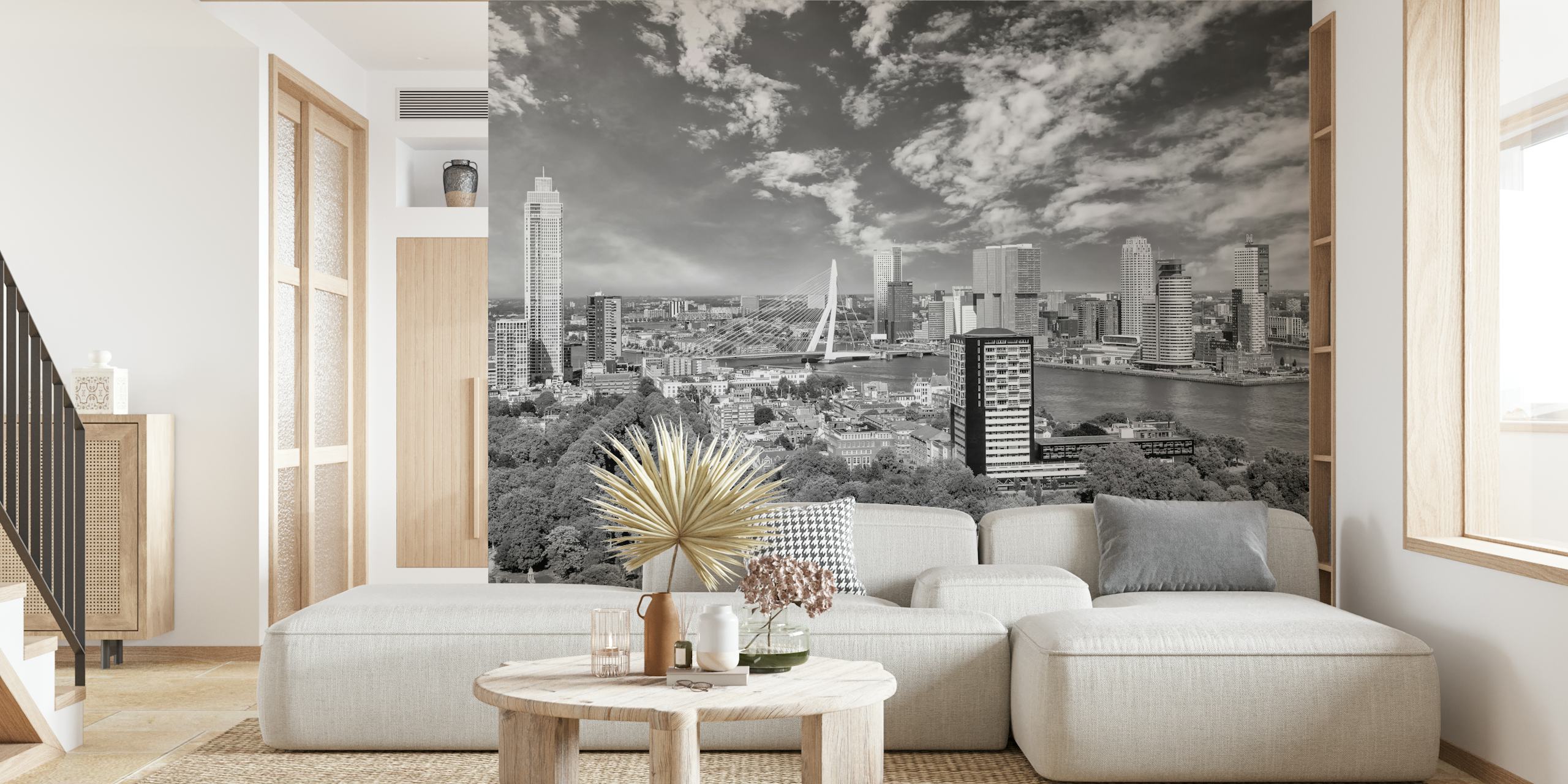 Póster monocromático de Fantastic Rotterdam Impression