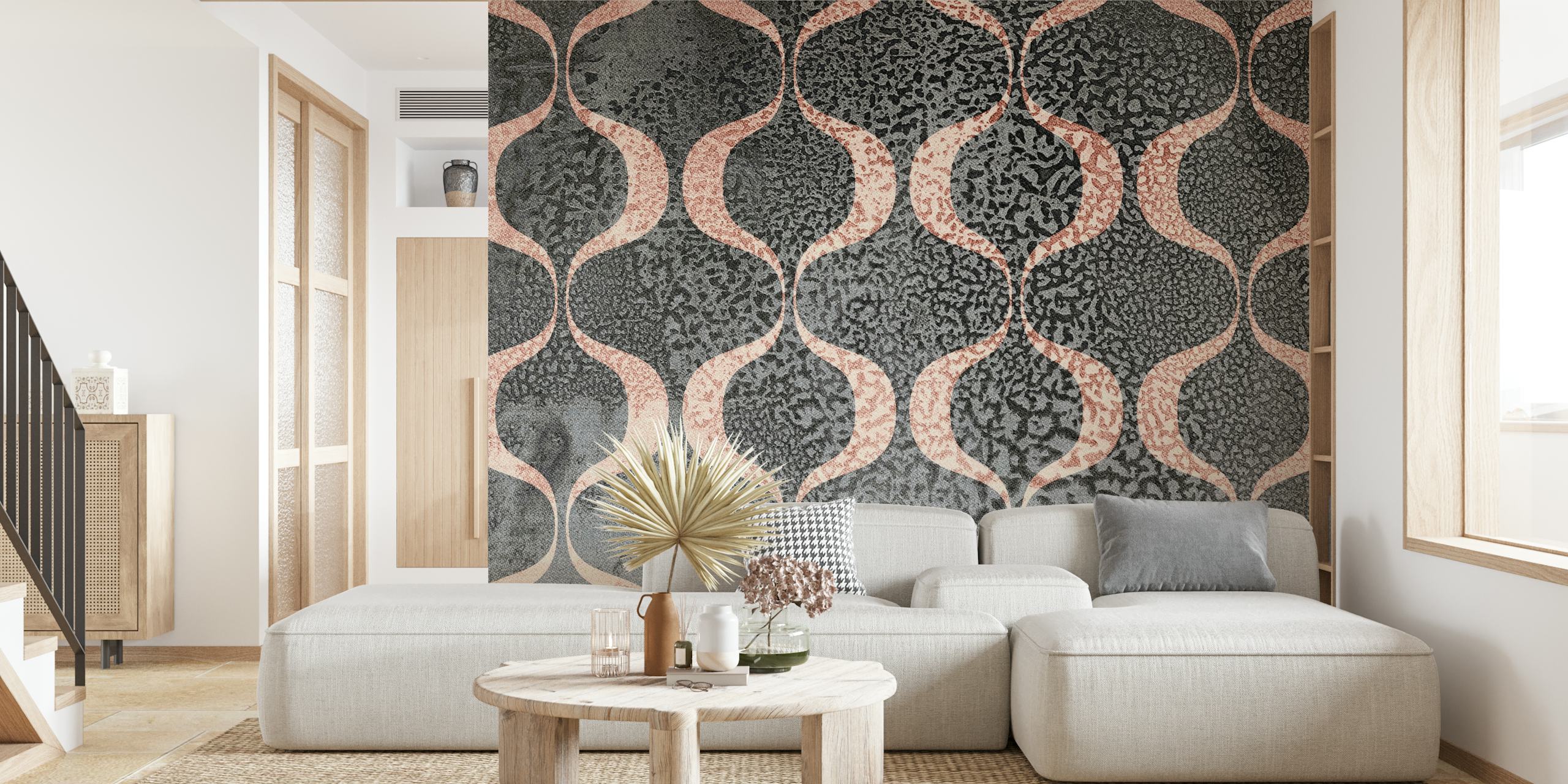 Moody Chic papier peint dans un intérieur élégant