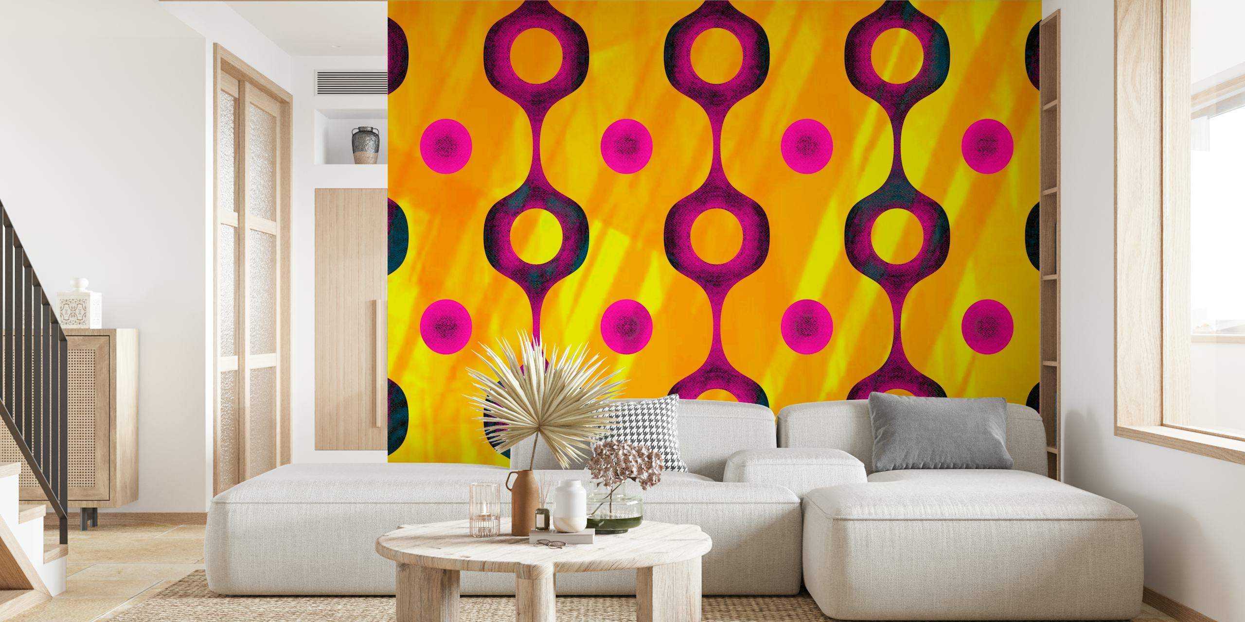 Colorful wallpaper design in a room