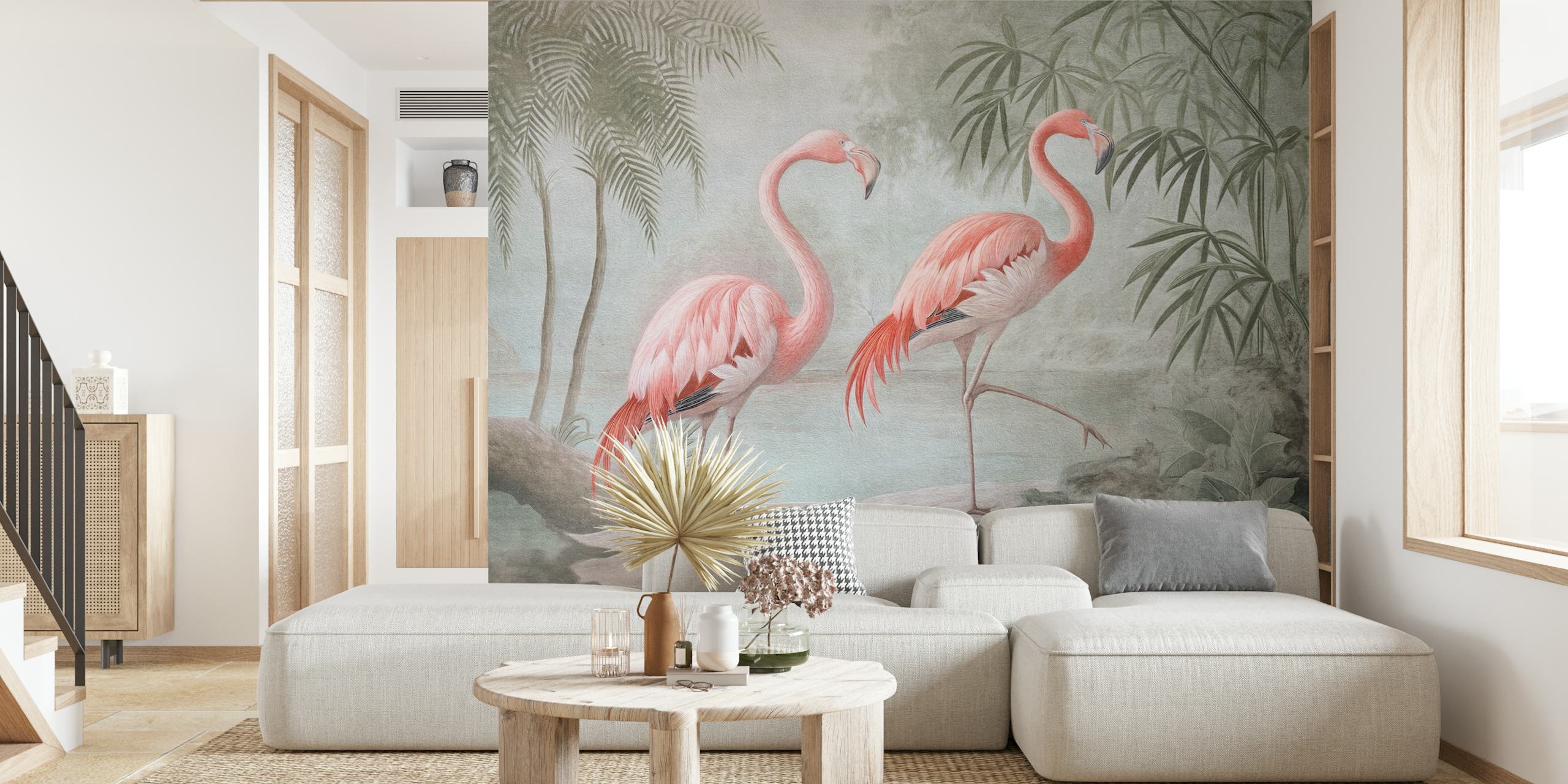Flamingo Bros vintage tapet i et rom