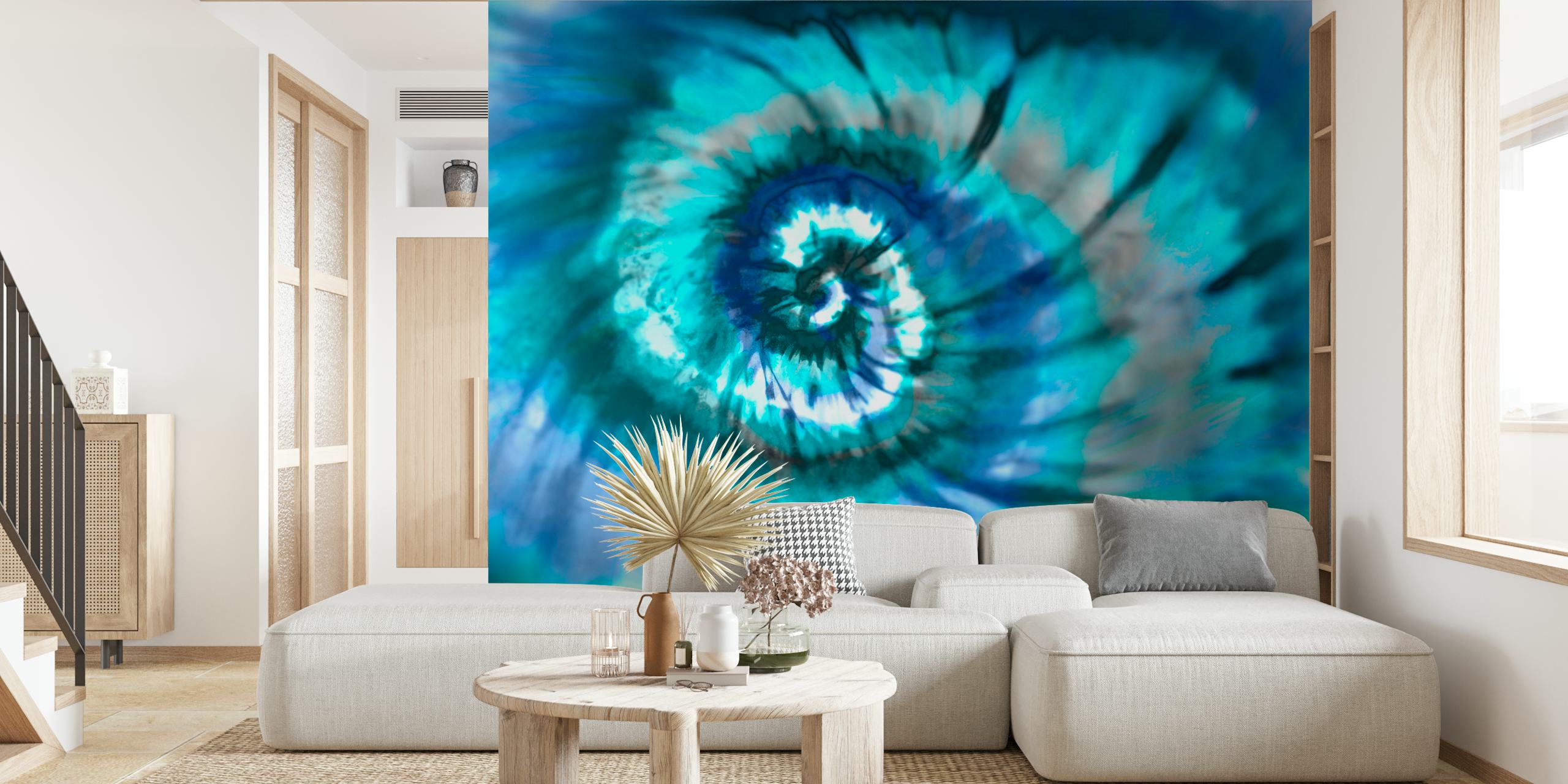 Peaceful spring water wallpaper in a room