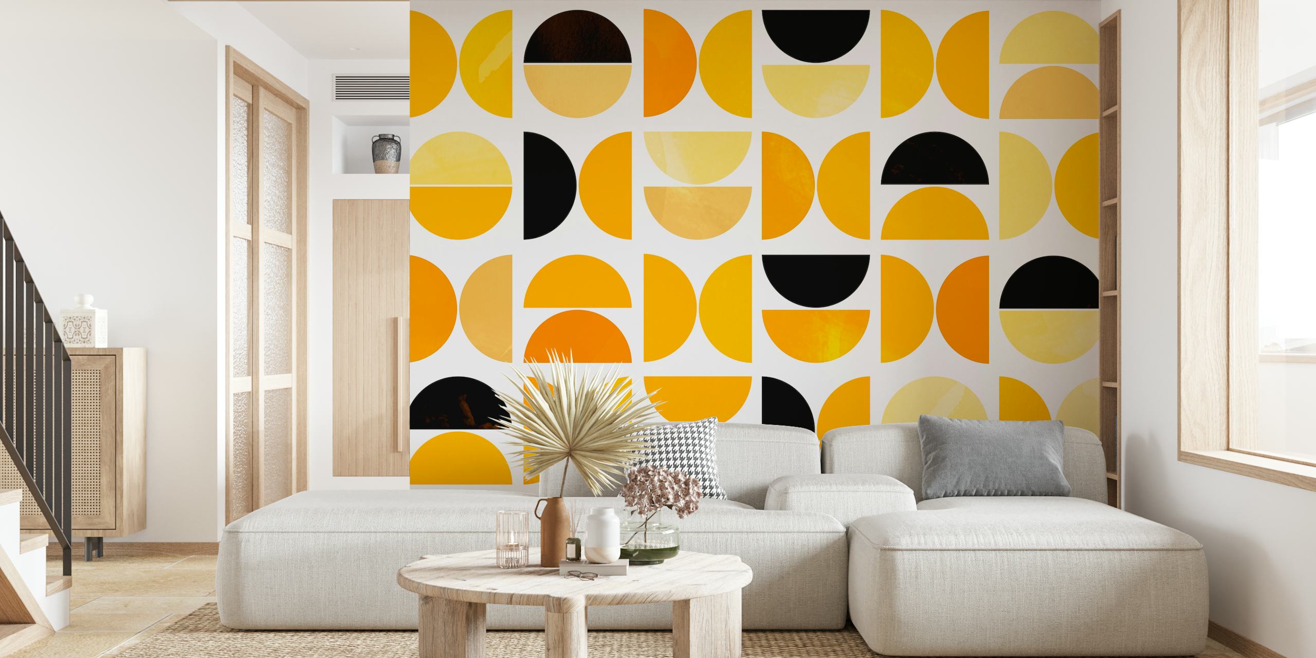 Tapeta Happy Mustard Bauhaus v pokoji