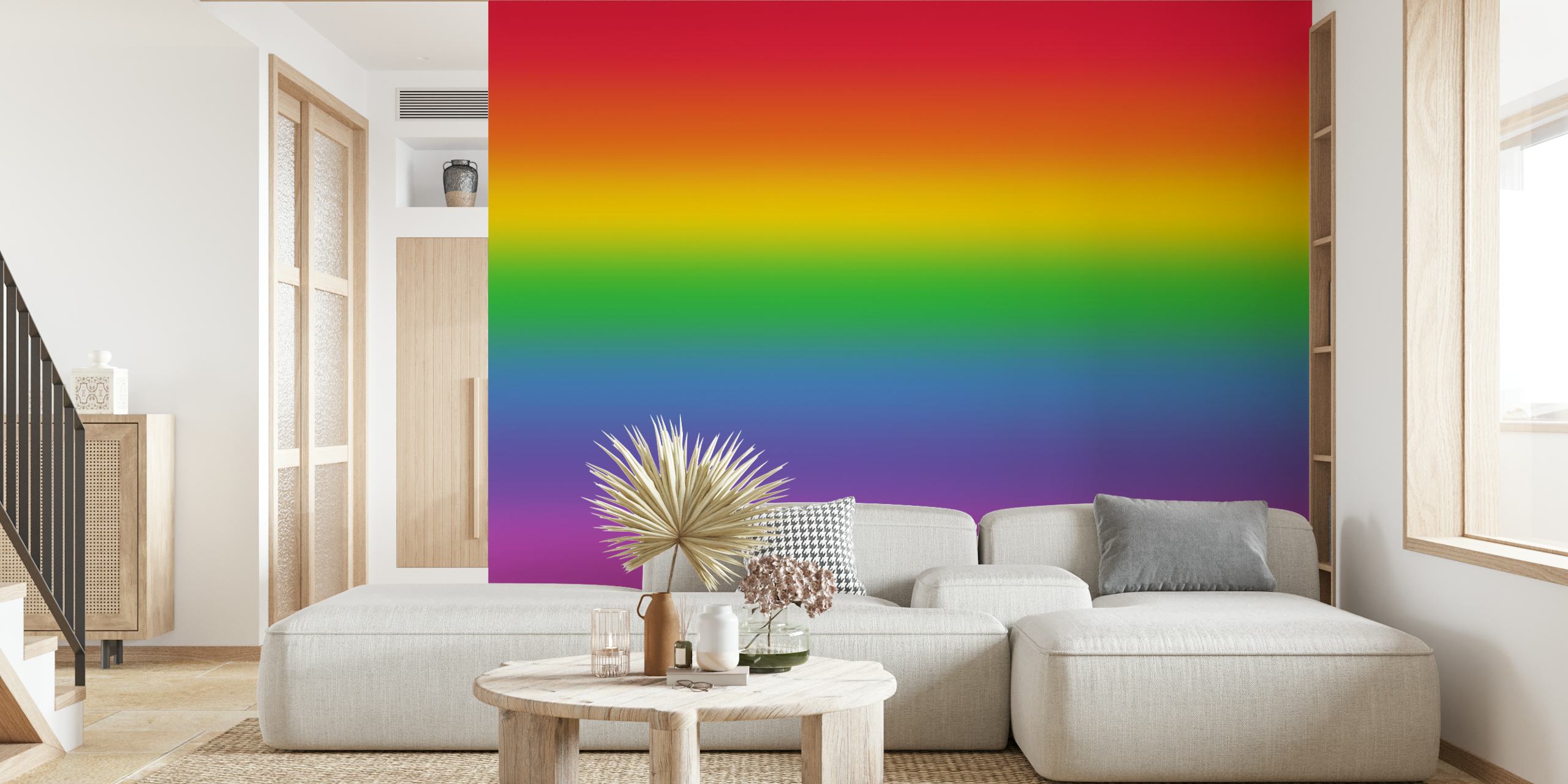 Rainbow Gradient 2 -taustakuva esillä huoneessa