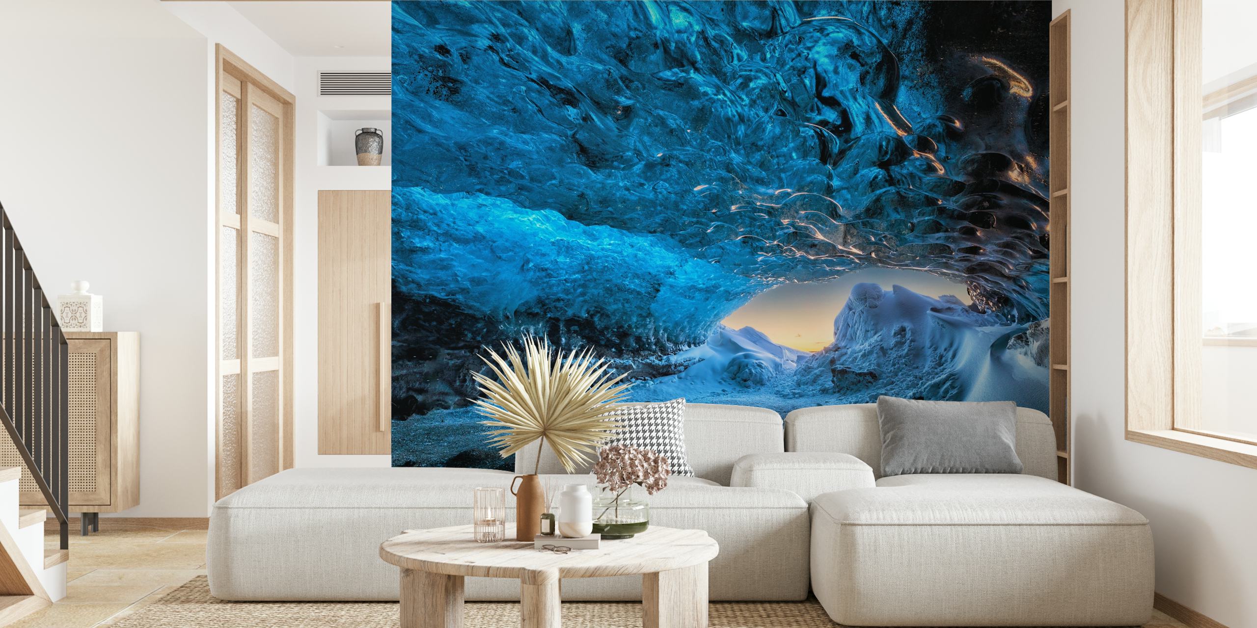 3D-bilde av Crystal cave-tapet som viser naturlige hulefunksjoner