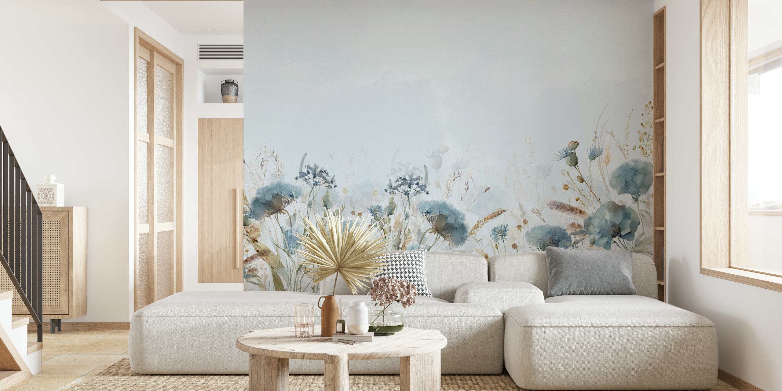 Enchanting Blue Wildflower Meadow tapeta