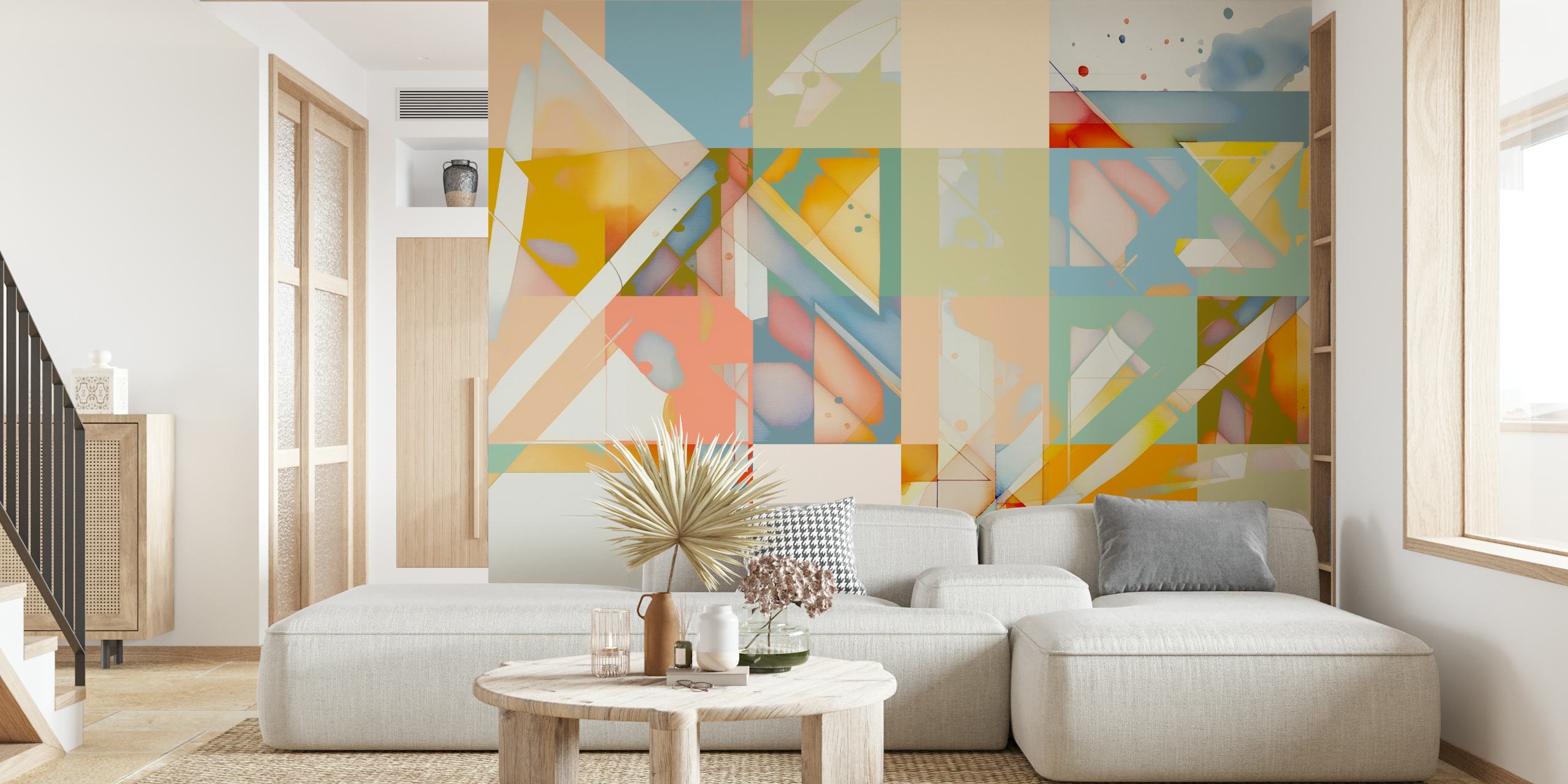 Urban Tribal Bauhaus Grunge wallpaper in a room