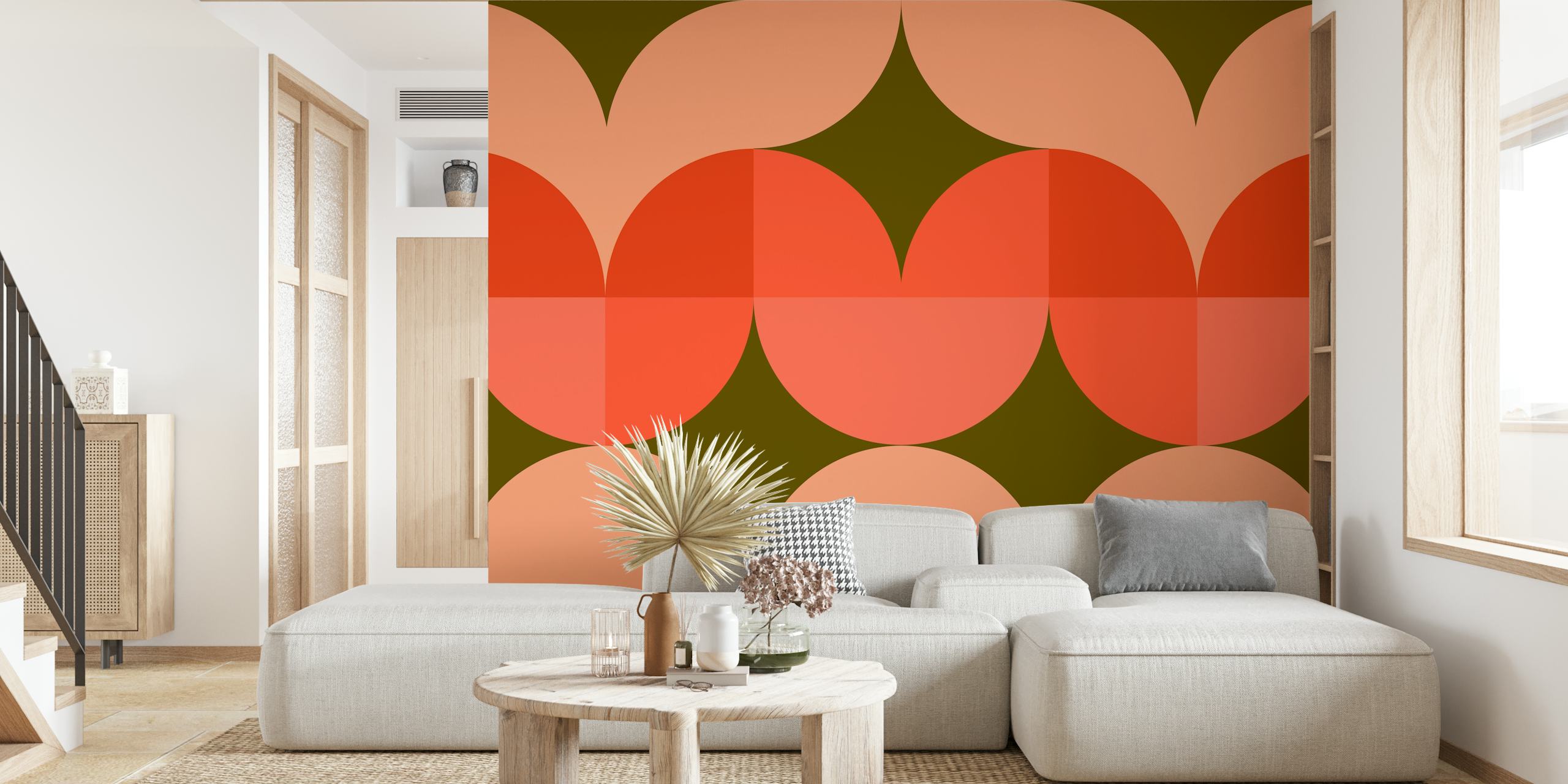 Vintage floral abstract wallpaper design