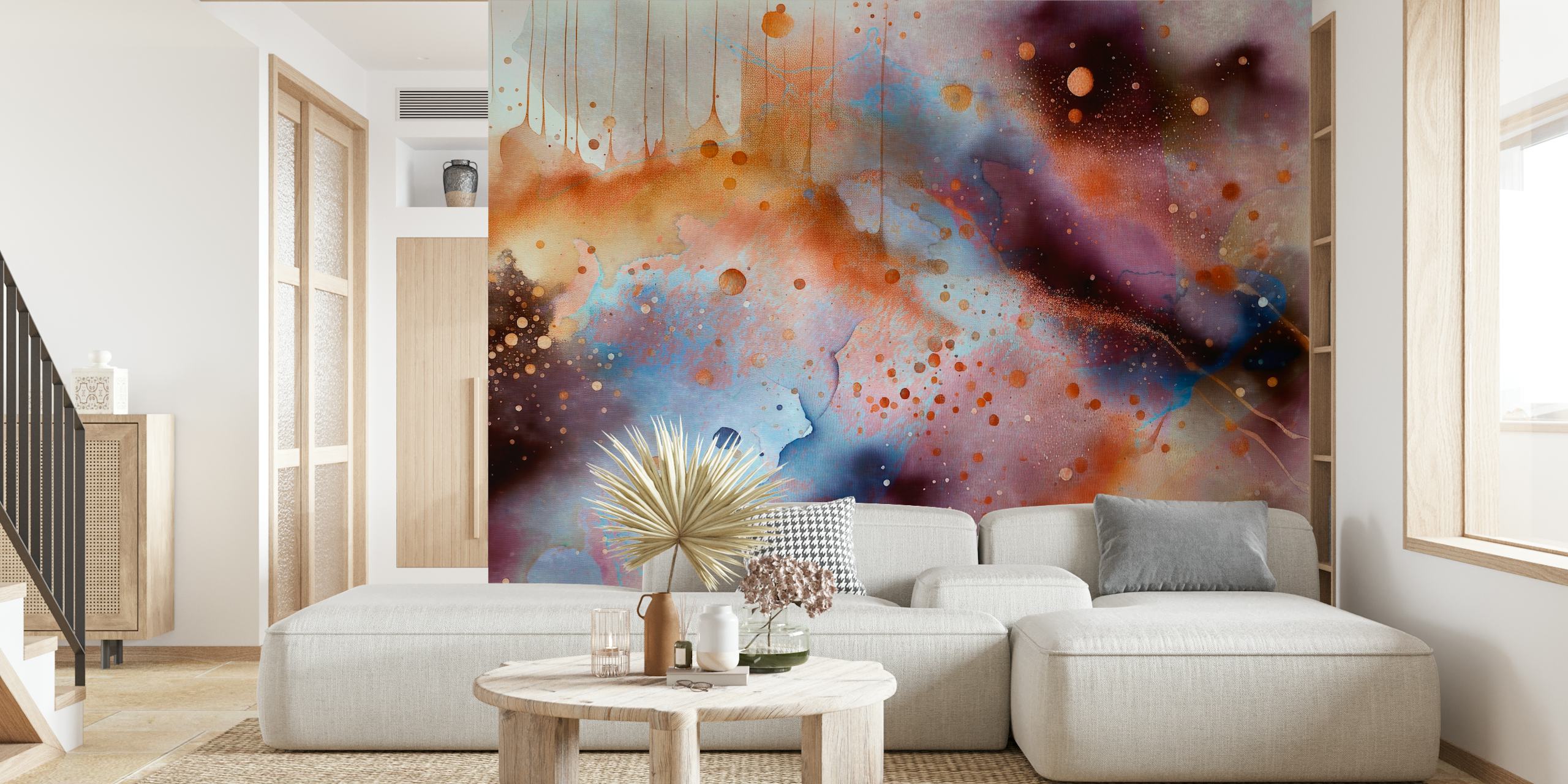 Peaceful Marble Meditation behang in een kamer