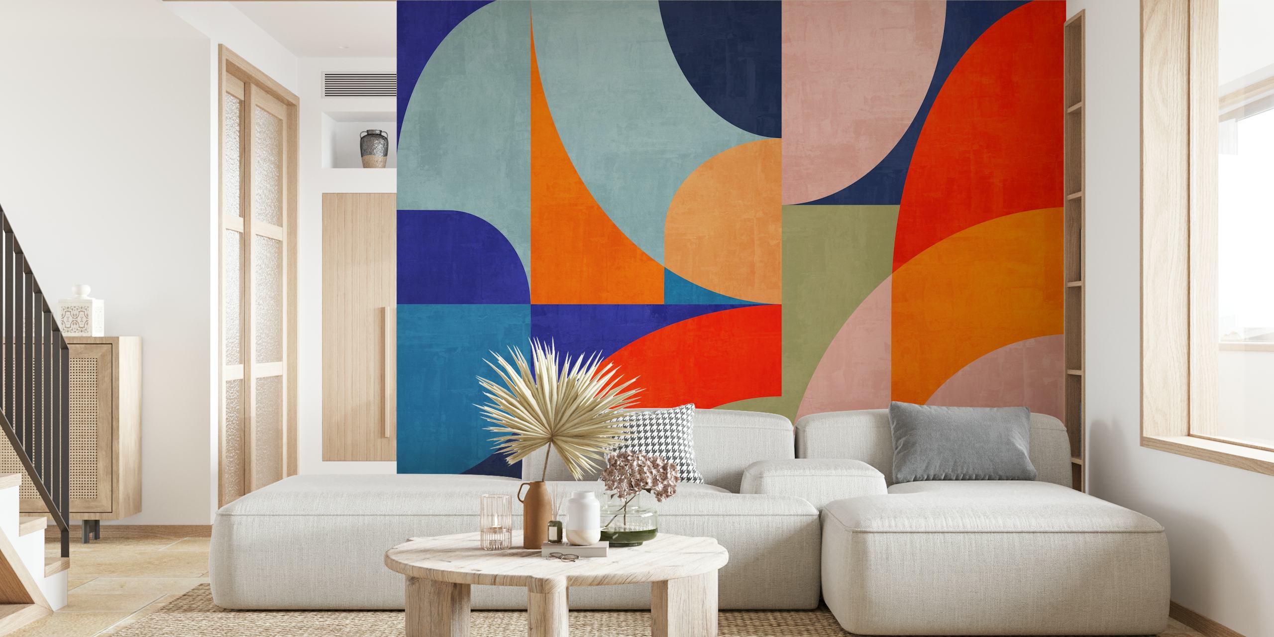 Semi Circles 16 wallpaper design in a room