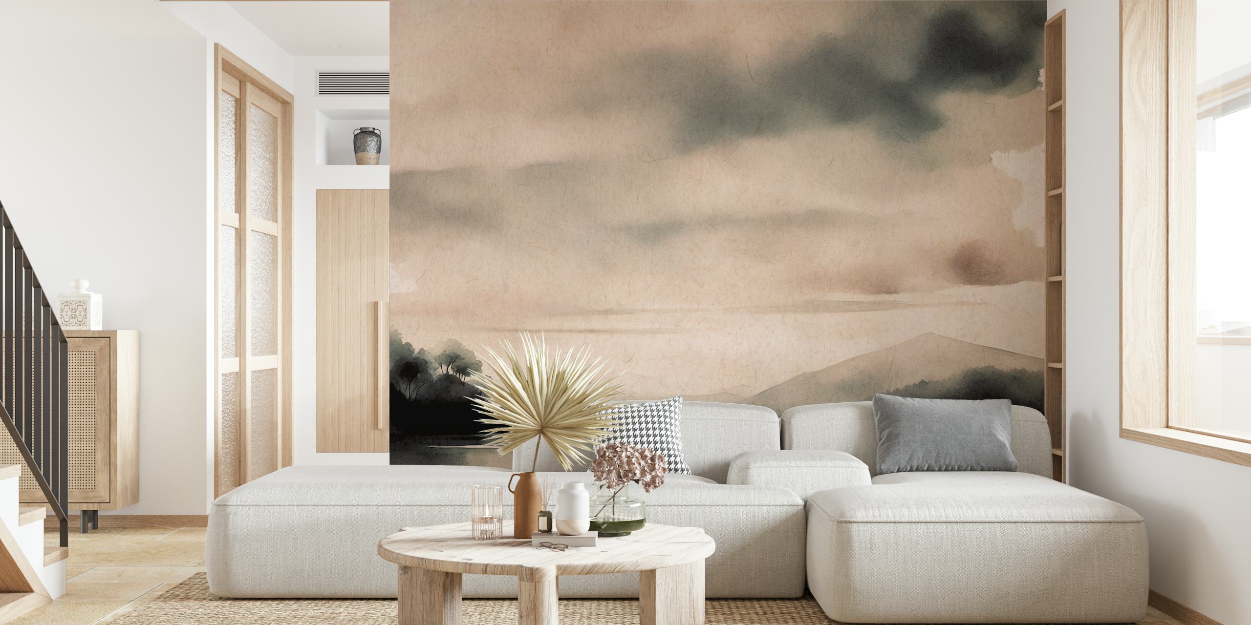 Japan Clouds wallpaper in a room