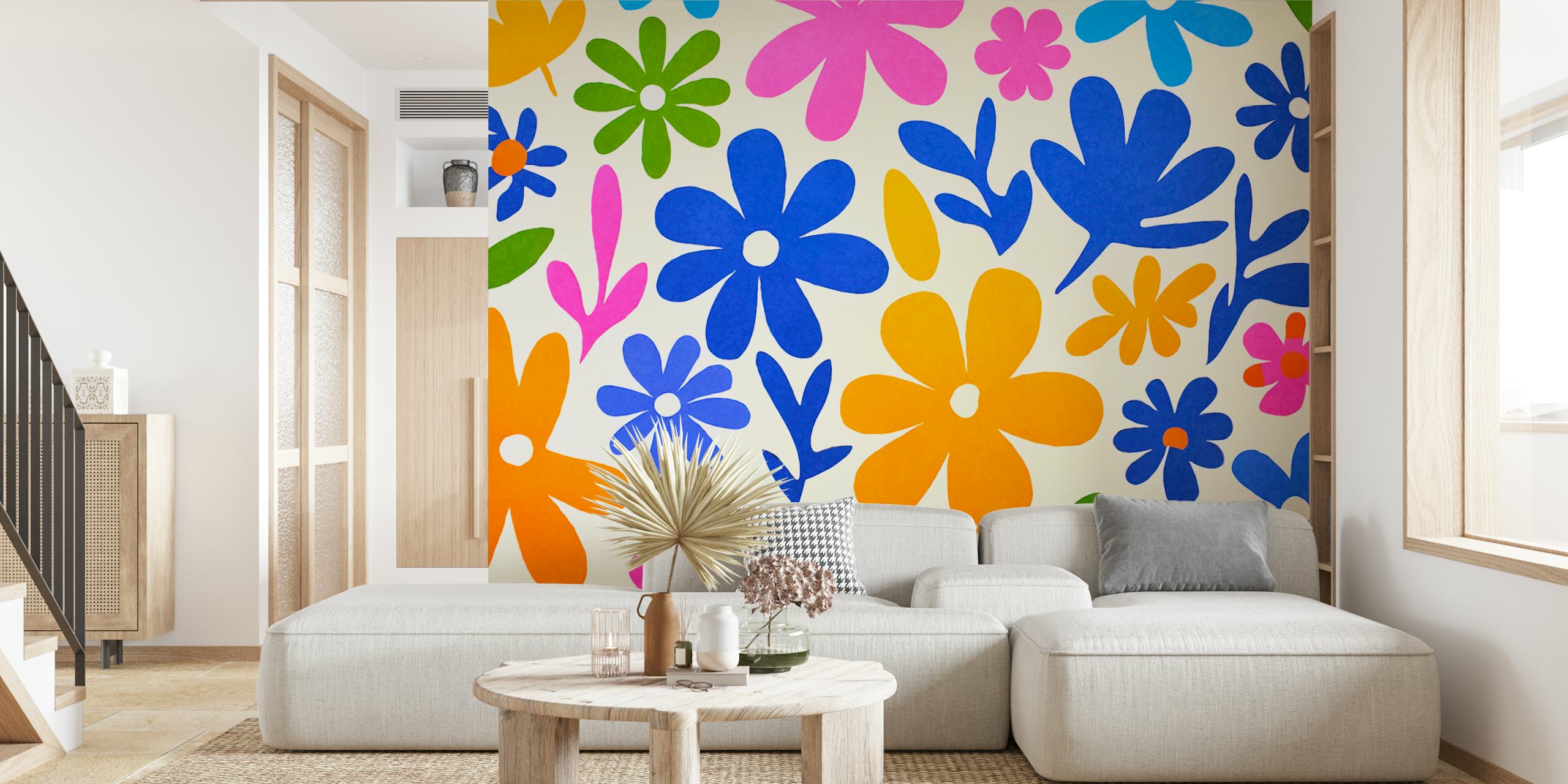 Tapeta Matisse Garden Groovy Flowers w pokoju