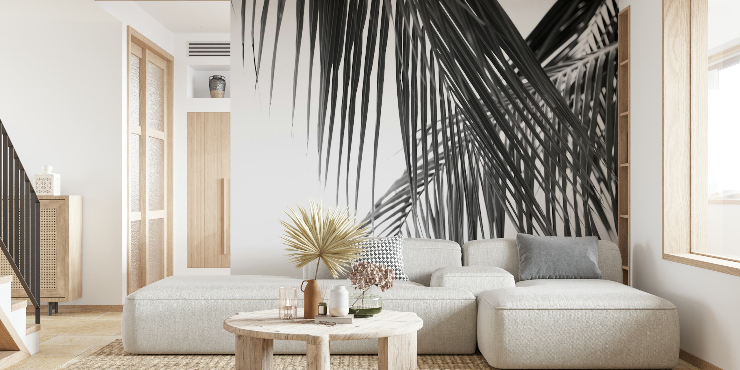 Lush Caribbean Palms wallpaper design
