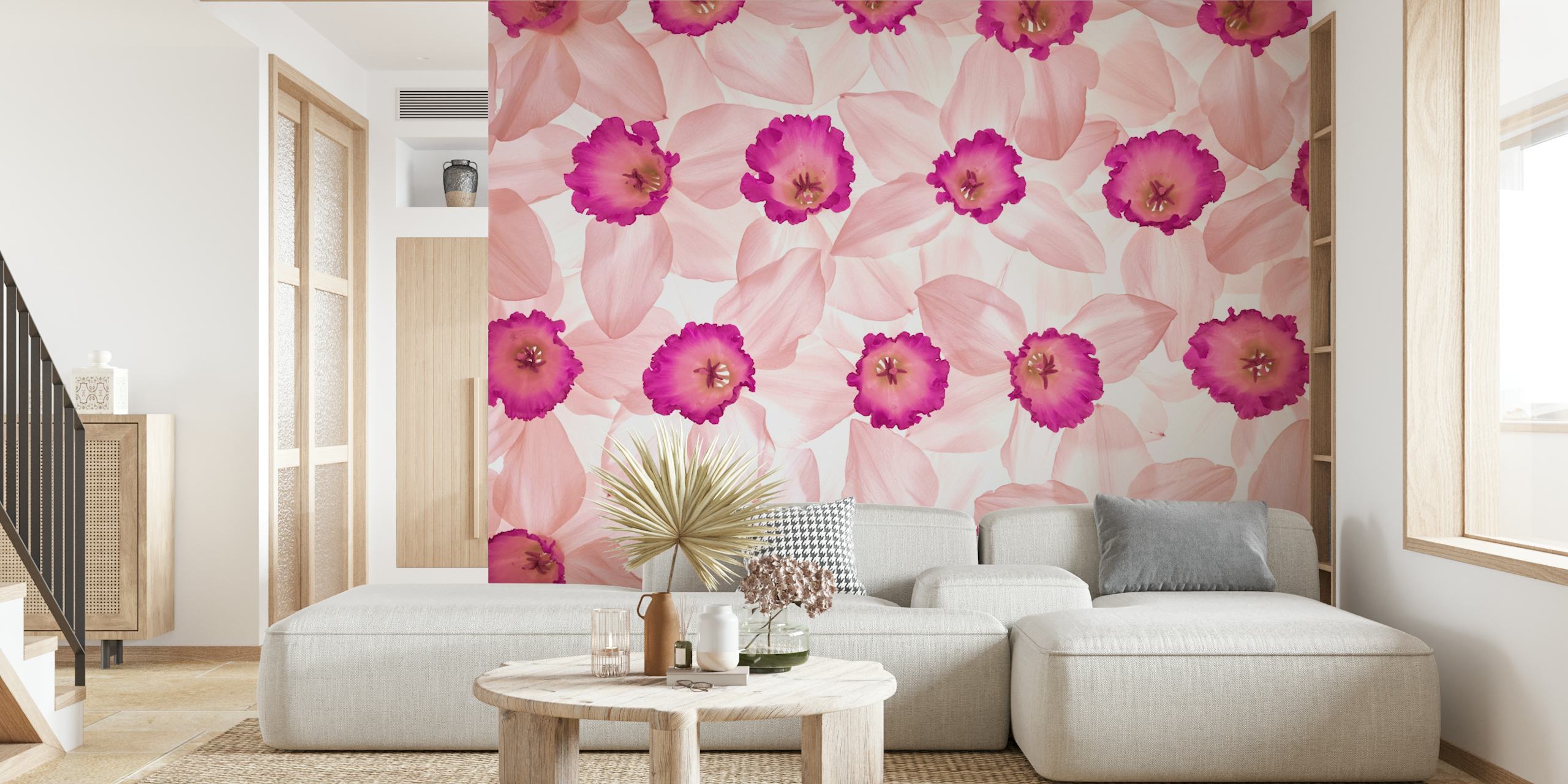 Daffodil Tapestry Tapete in einem Raum