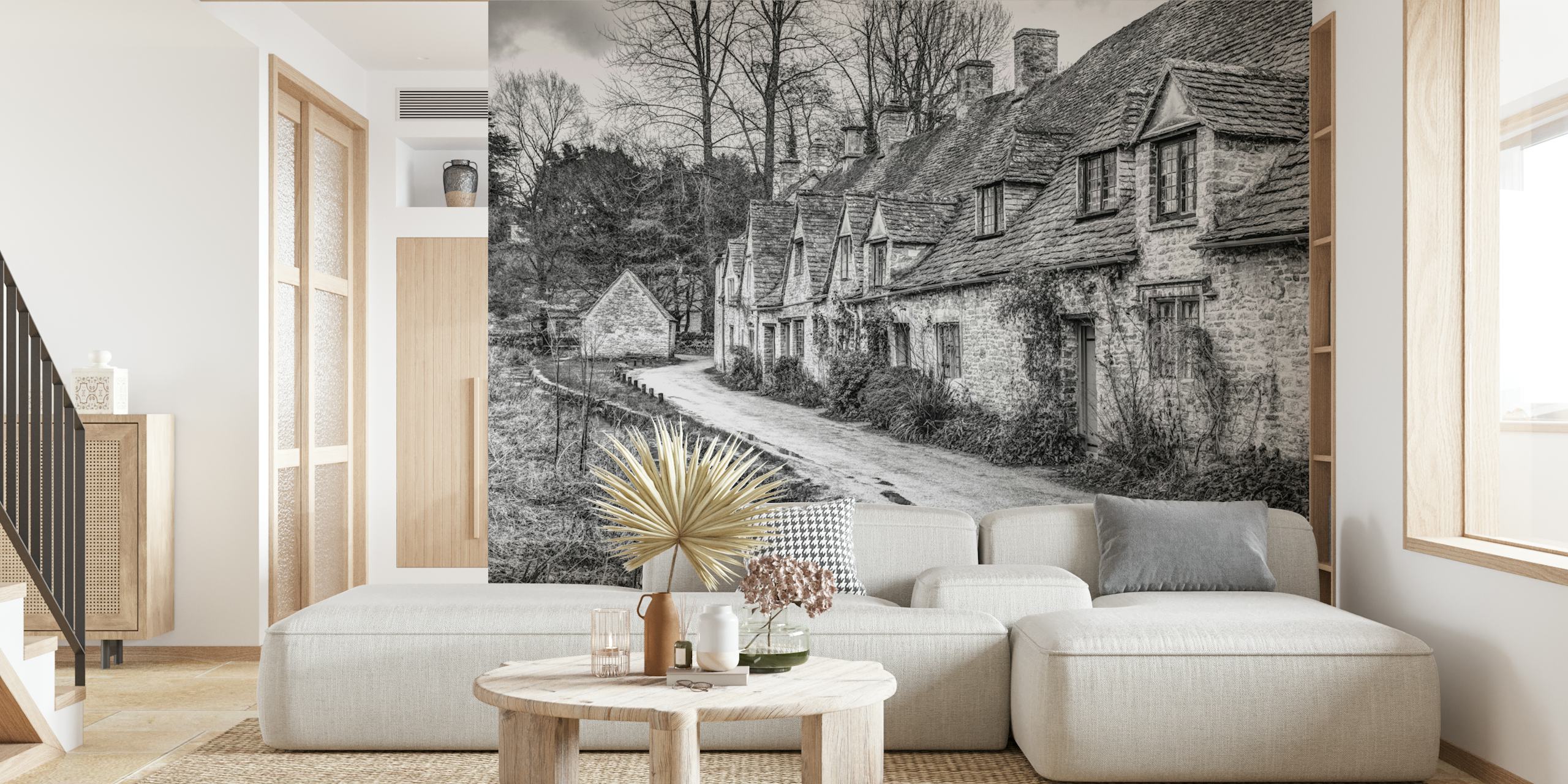 Picturesque wallpaper avec des maisons historiques