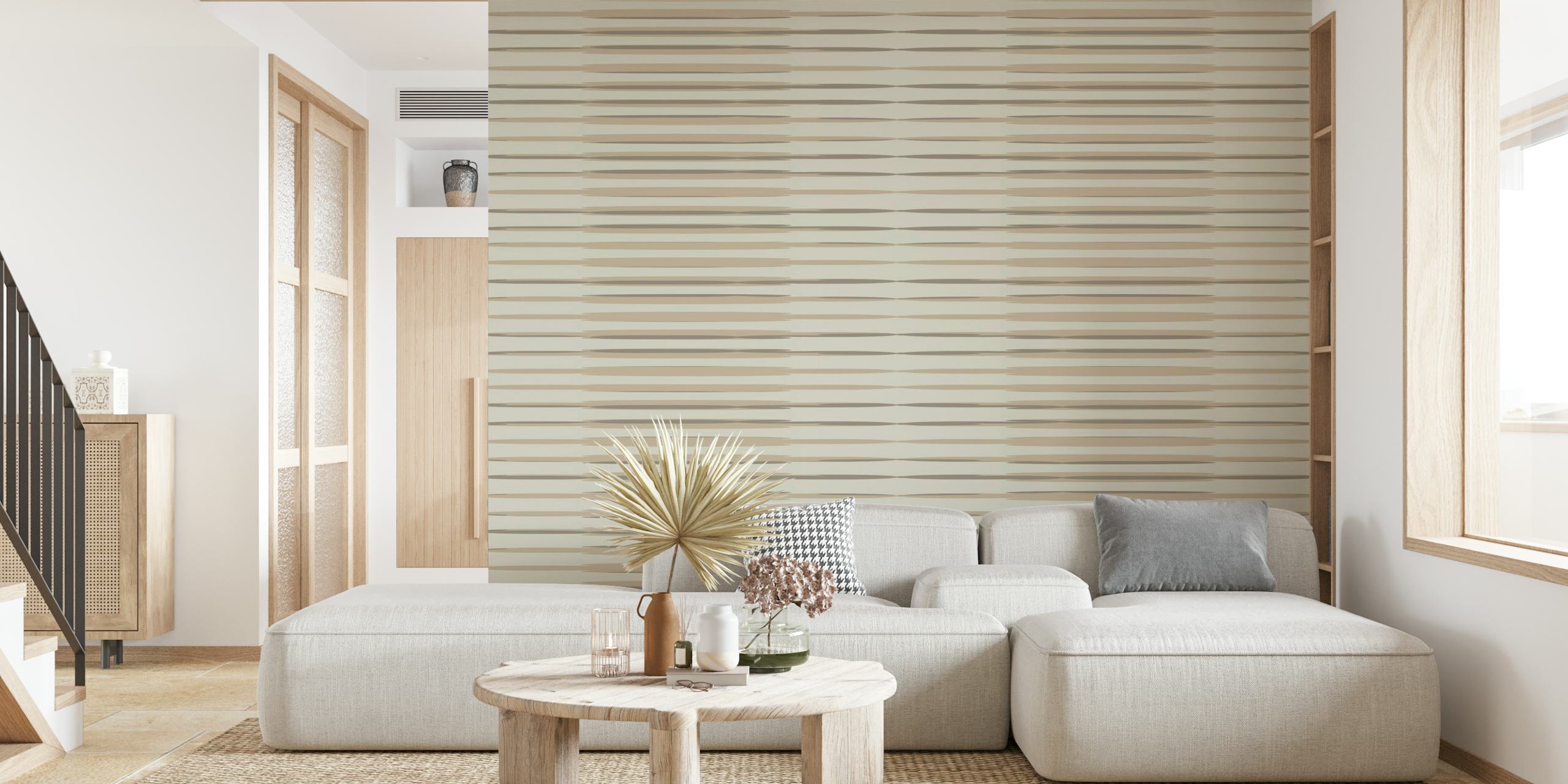 Papel pintado Japandi Minimalist 2 en una habitación