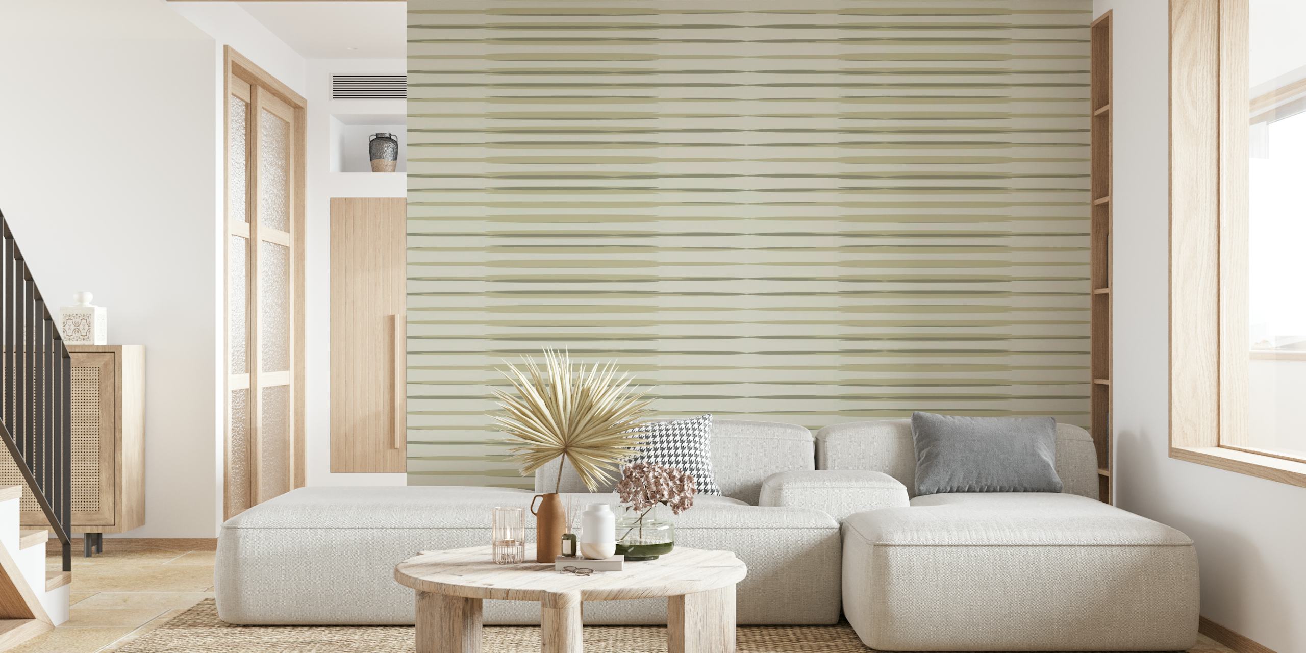 Japandi Minimalist 3 tapetti huoneessa