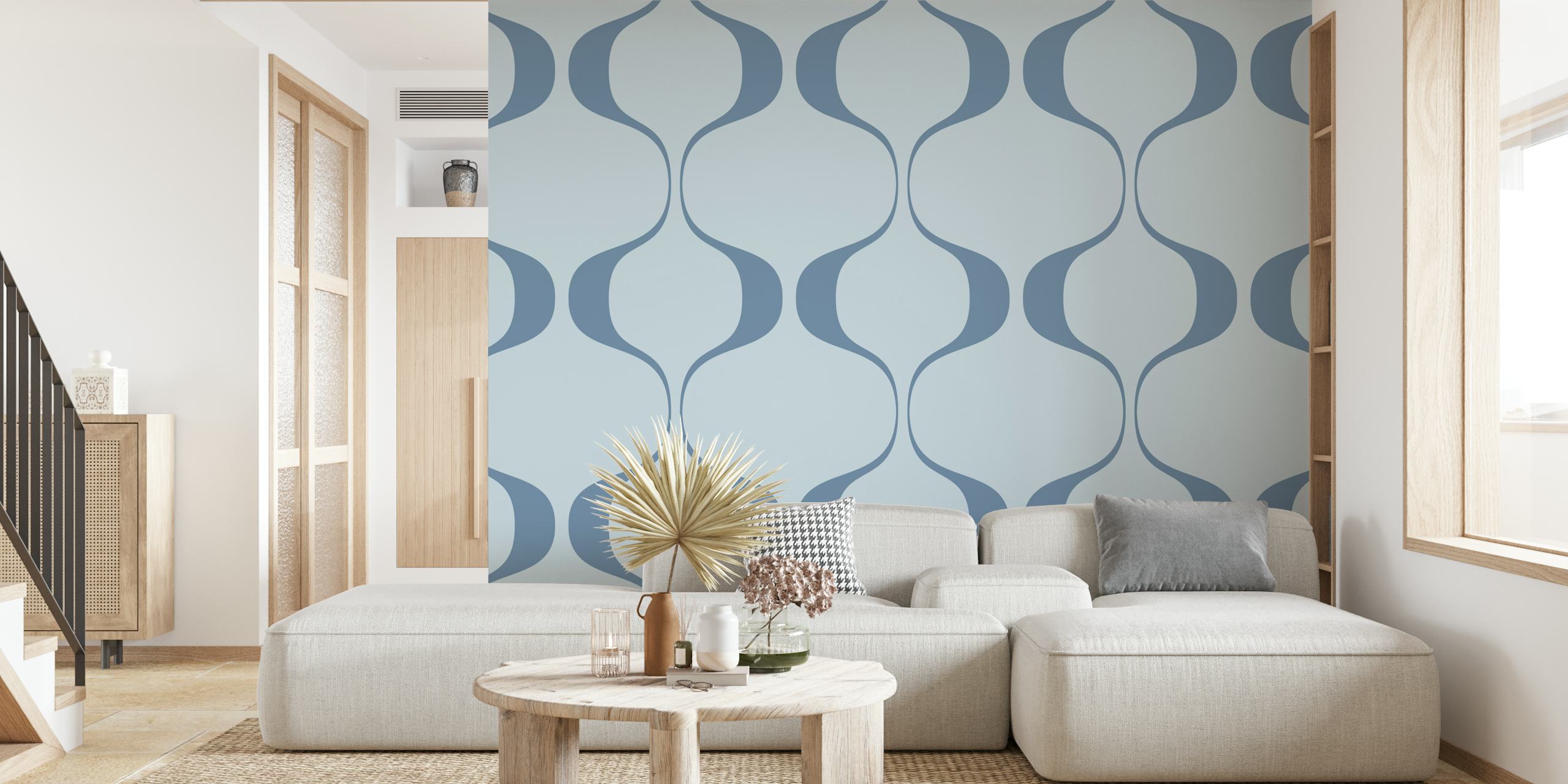 Peaceful Waves wallpaper in a room setting