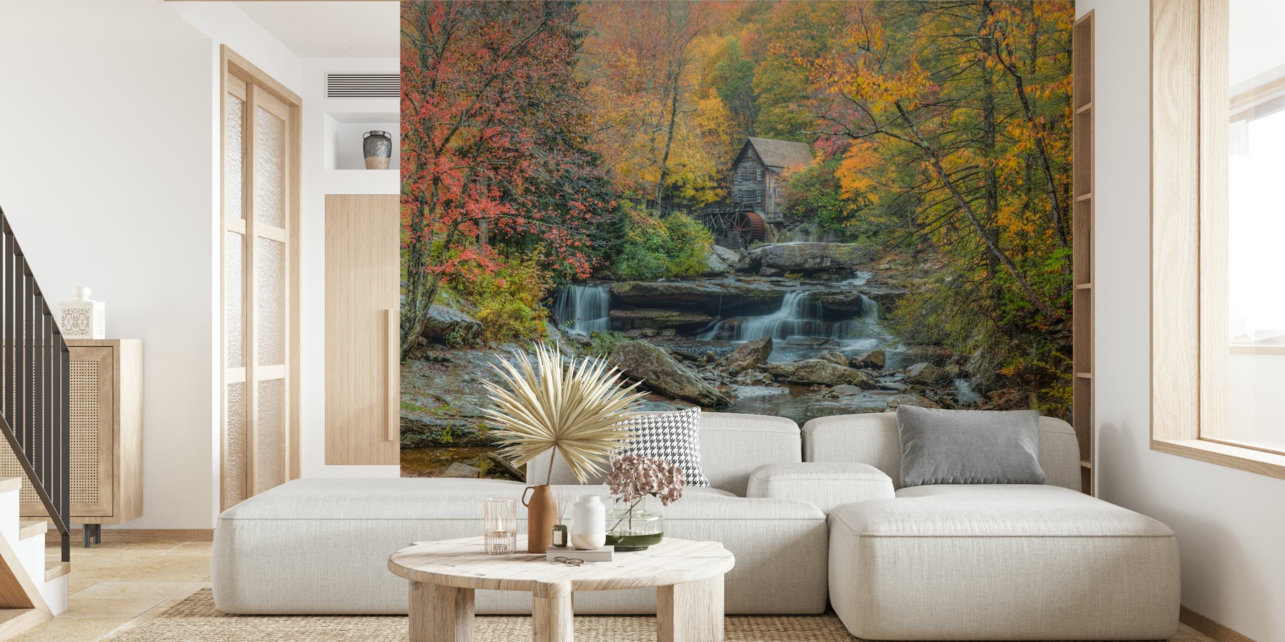 Herbstszene mit Glade Creek Grist Mill