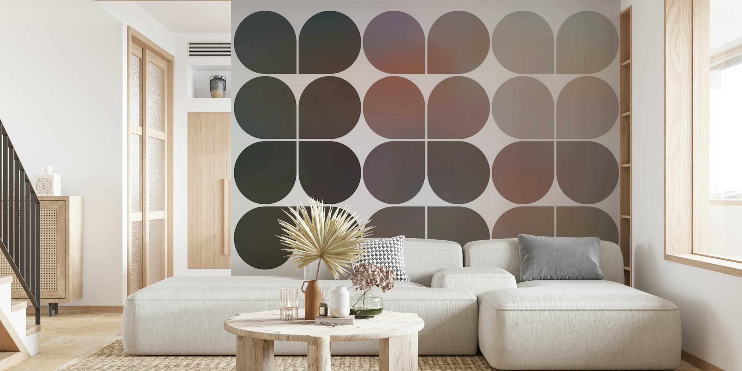 Black and white geometric shapes wallpaper