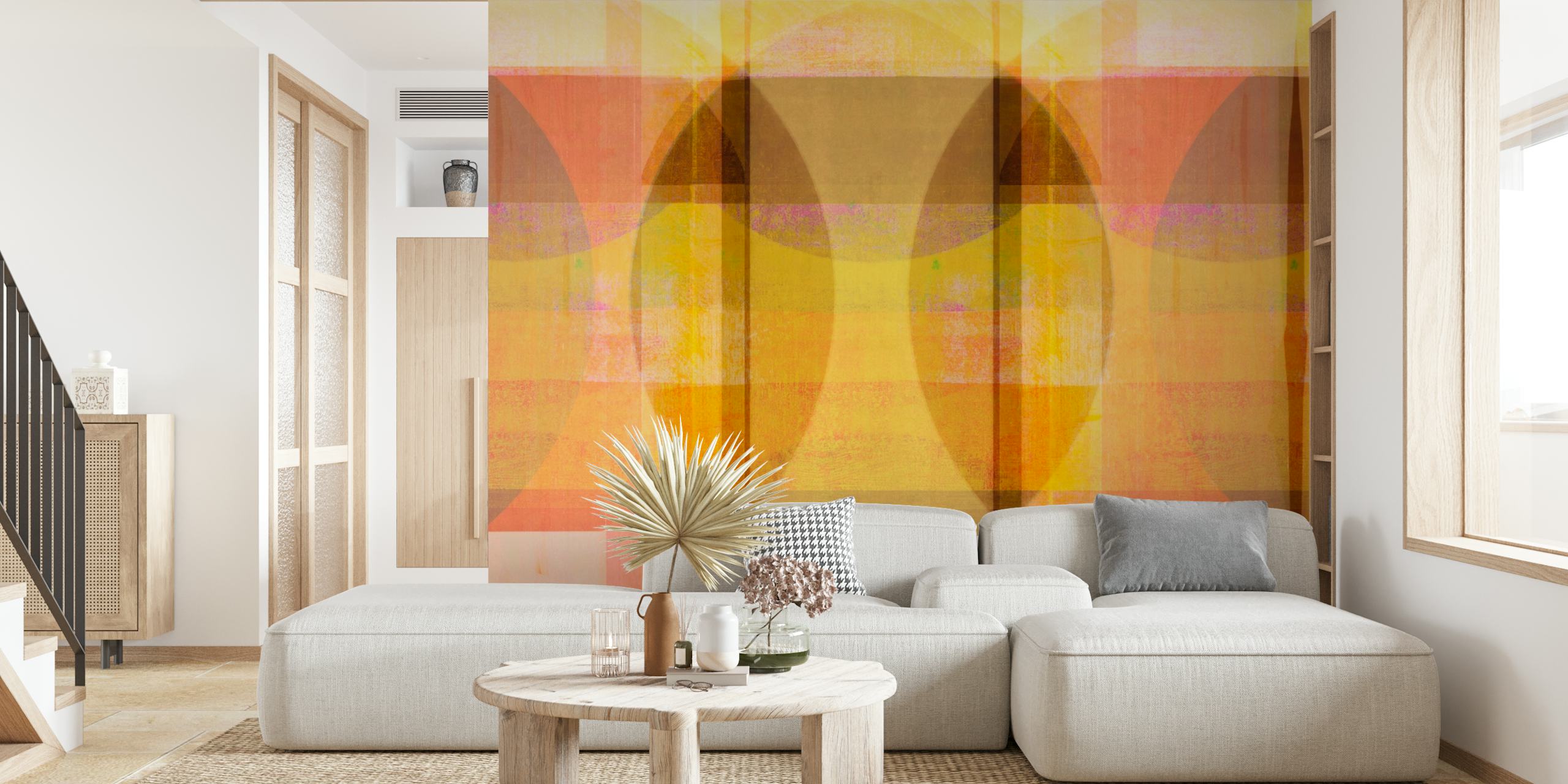 Ταπετσαρία Abstract Sunbeam Harmony σε δωμάτιο