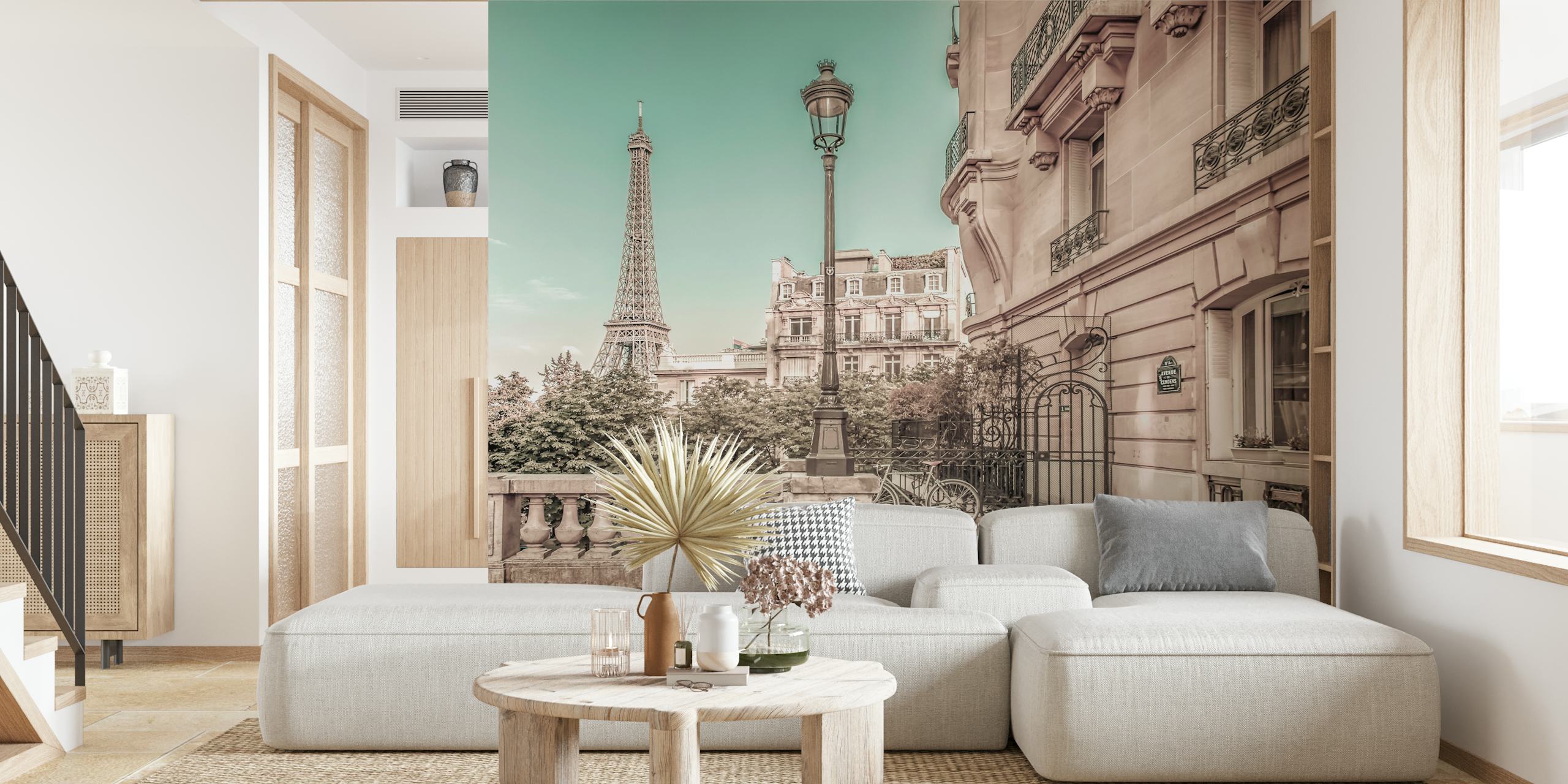 Papier peint Parisian Charm - urban vintage style dans une pièce