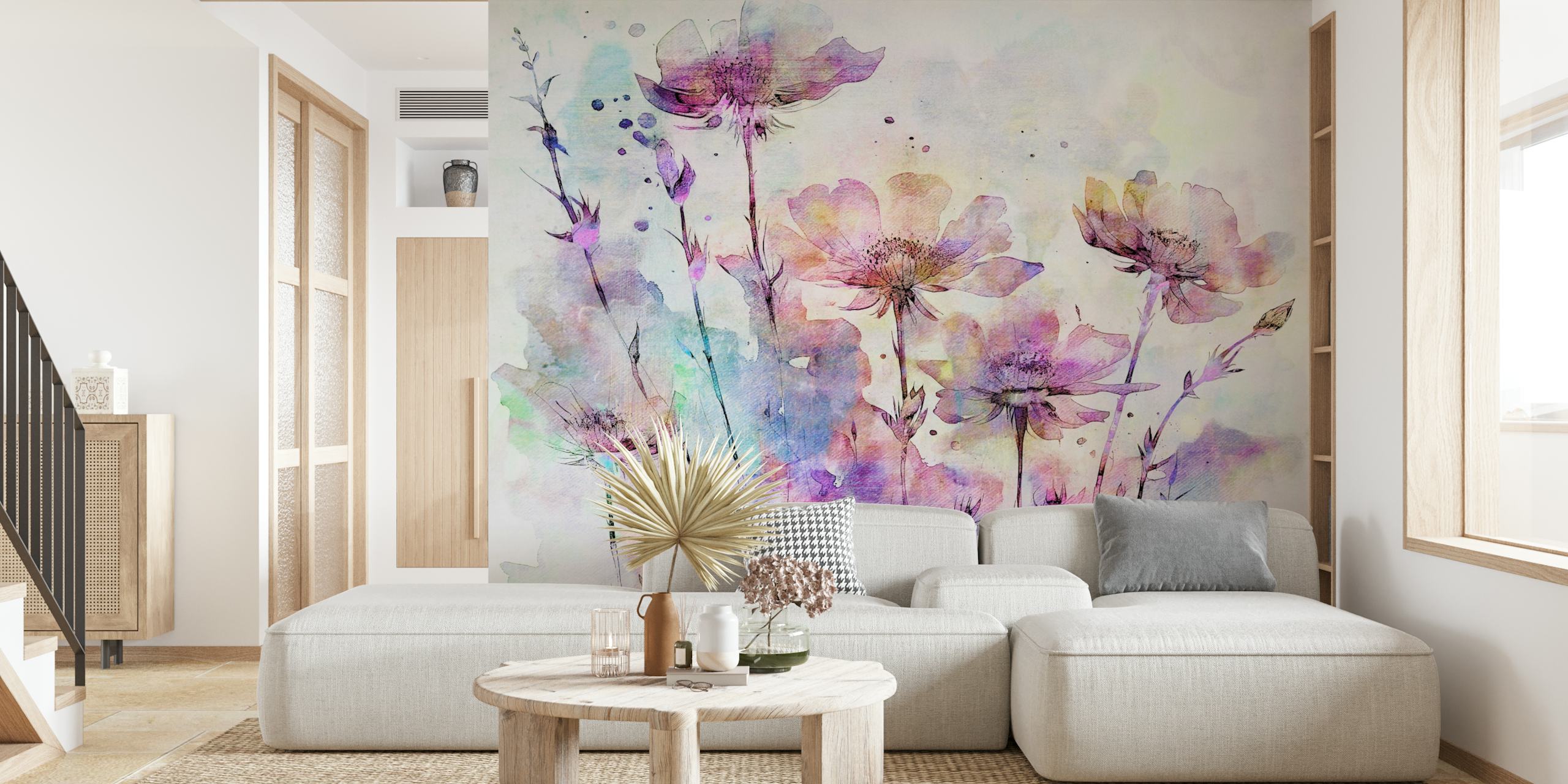 Papel de parede Botanical Dream Canvas em um cômodo
