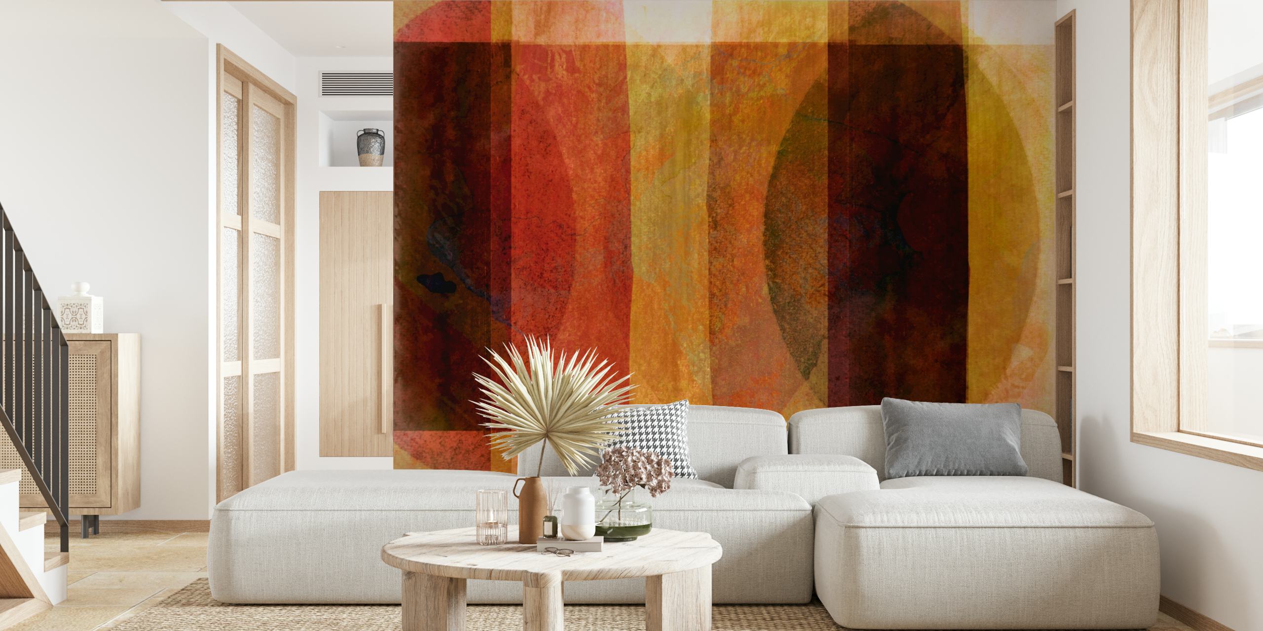 Tapeta Earthy Abstract Decor w pokoju