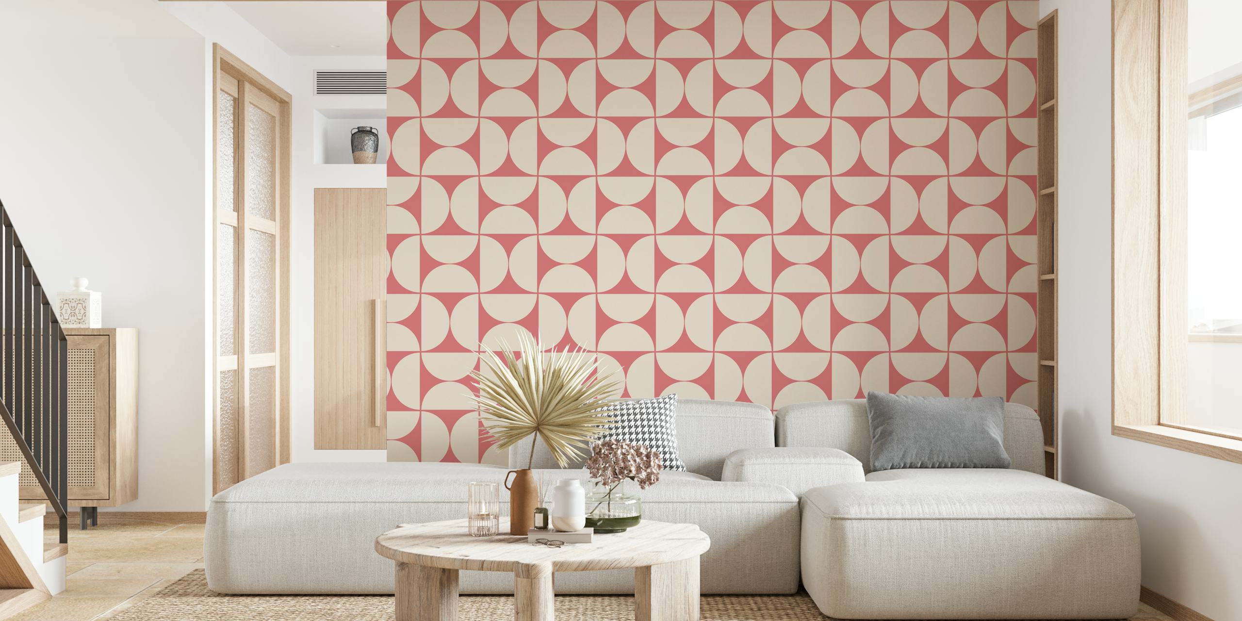 Mid-Century Modern wallpaper design in a room