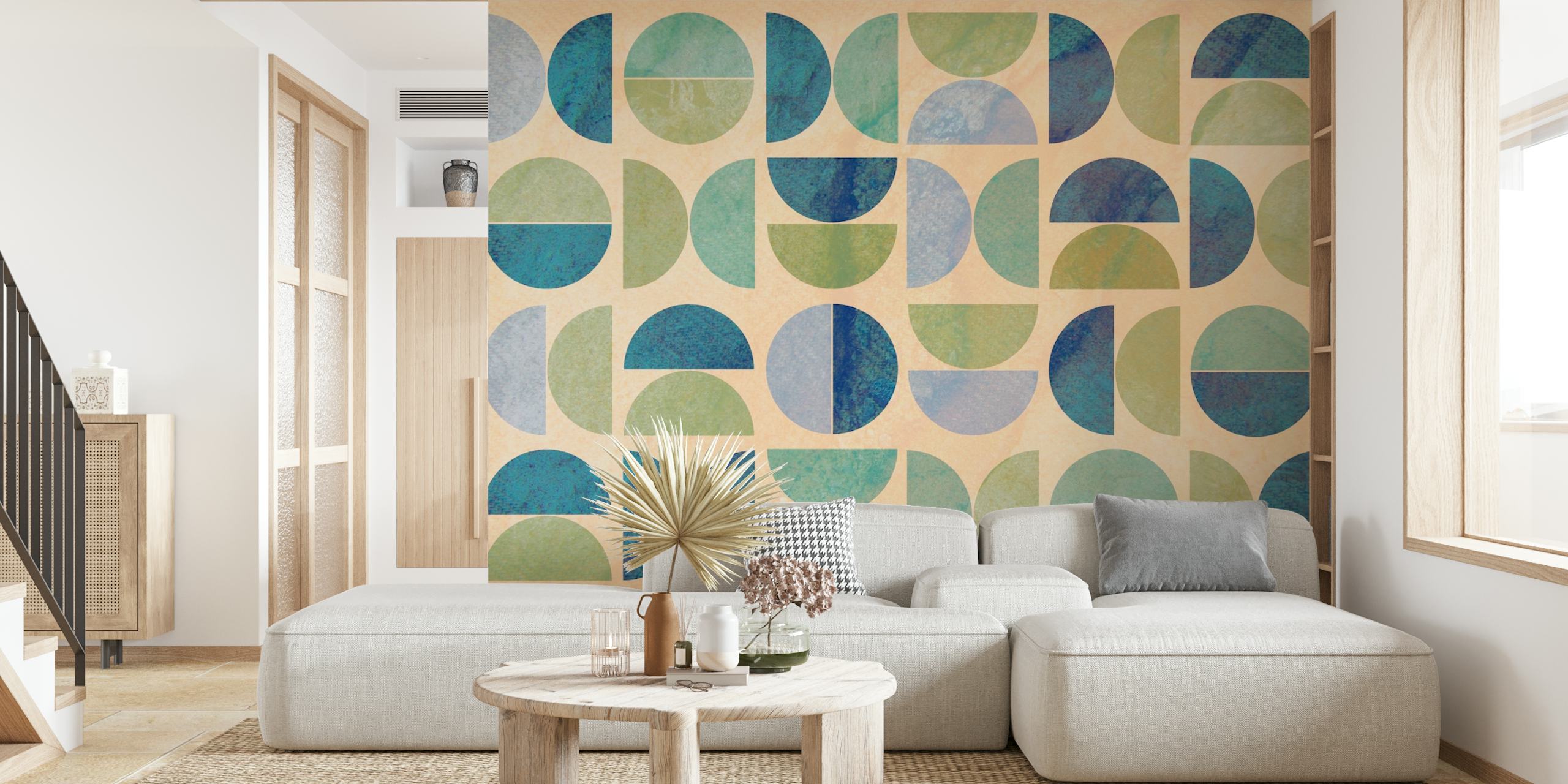 Vintage geometric decor tapetdesign