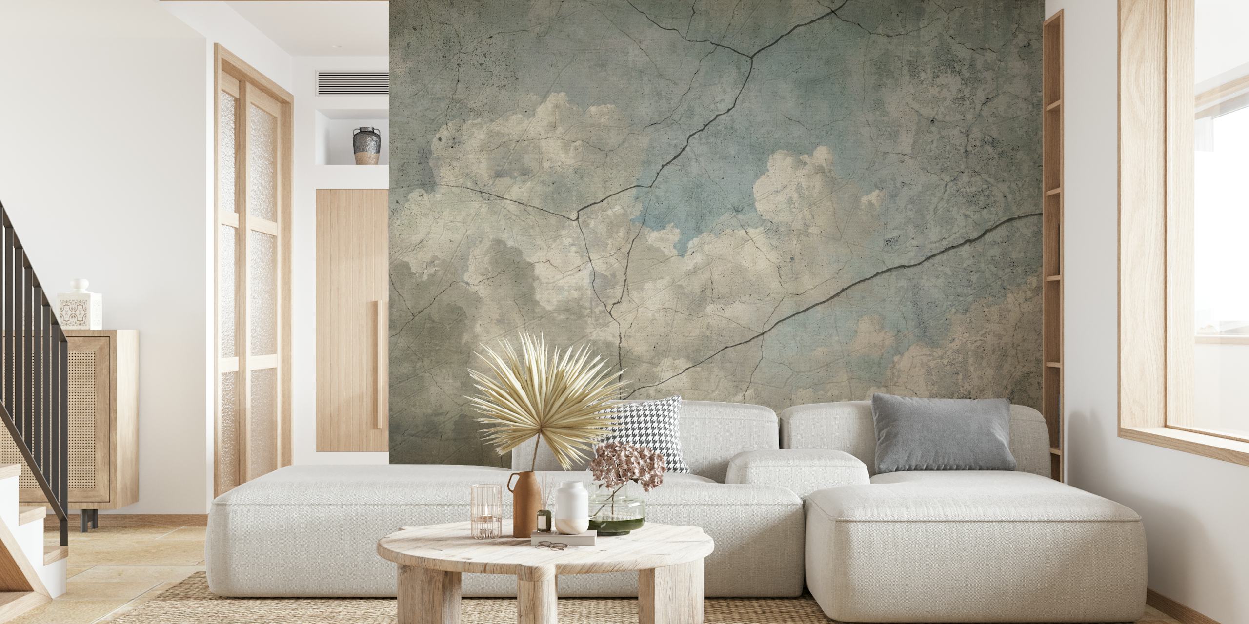 Papel de parede Antique Cloud Fresco em uma sala