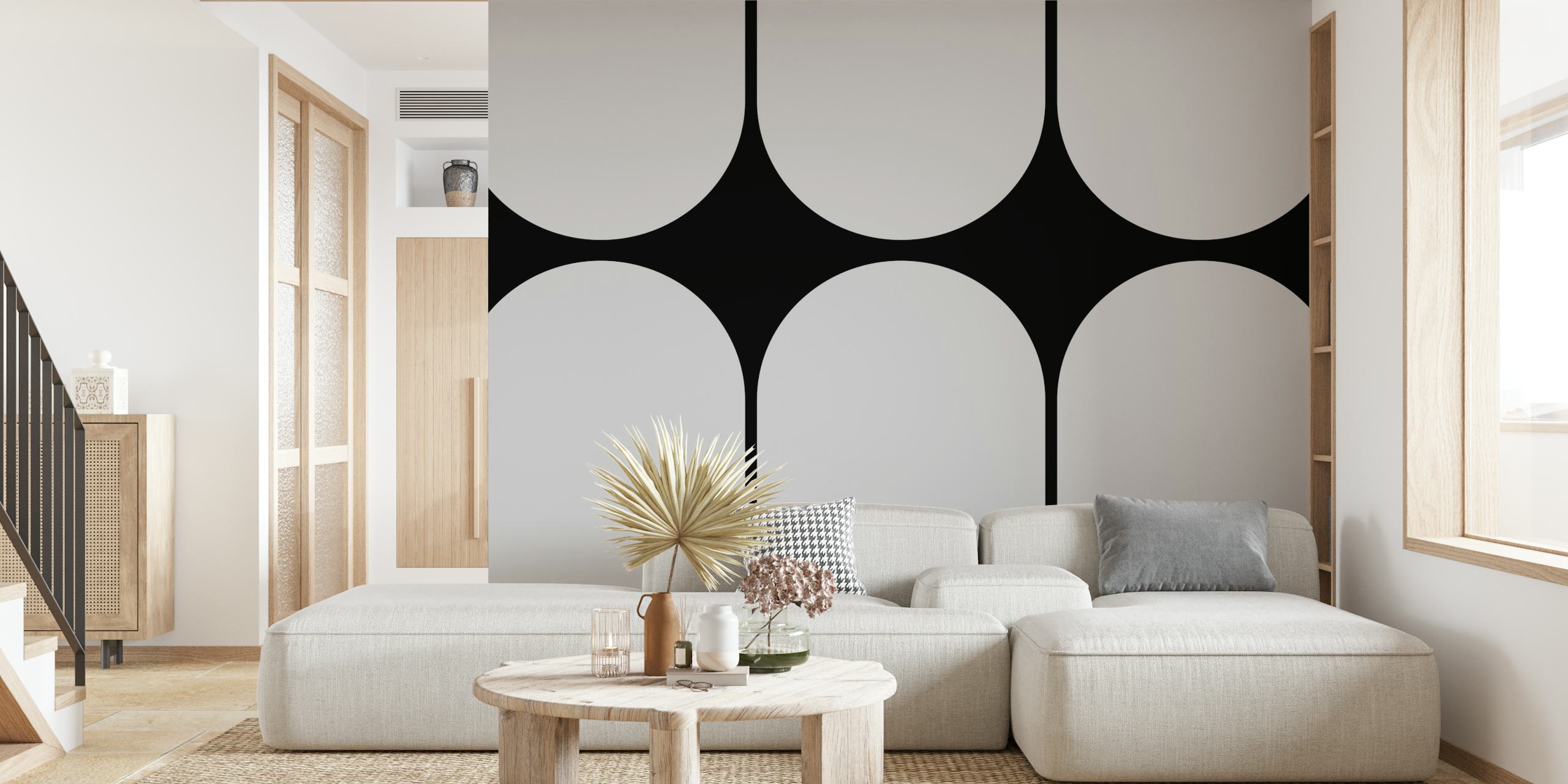 Modern Geometric Elegance tapet i ett rum