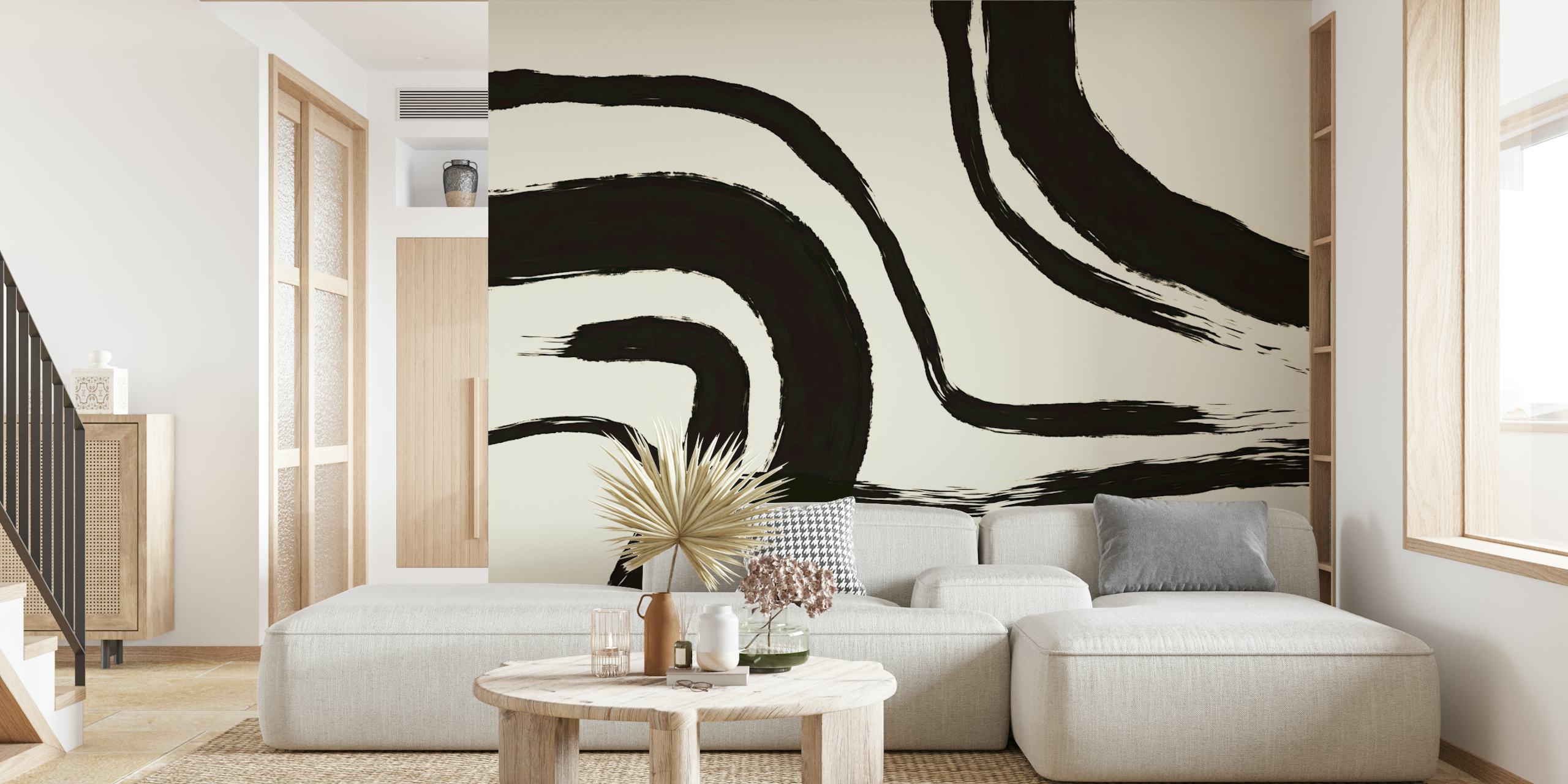 Radar design behang in een stijlvolle kamer