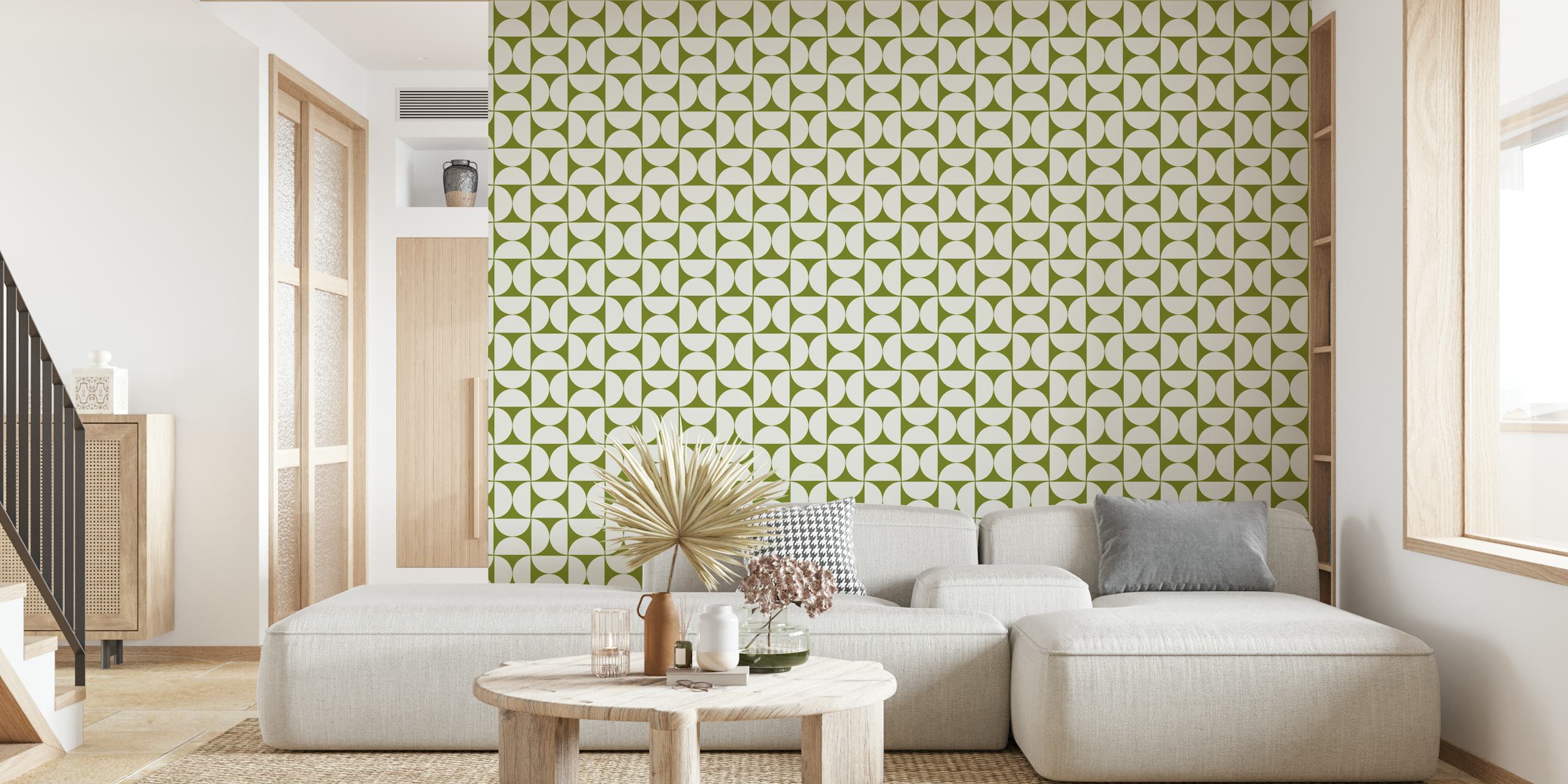 Mid-Century Modern wallpaper in a room