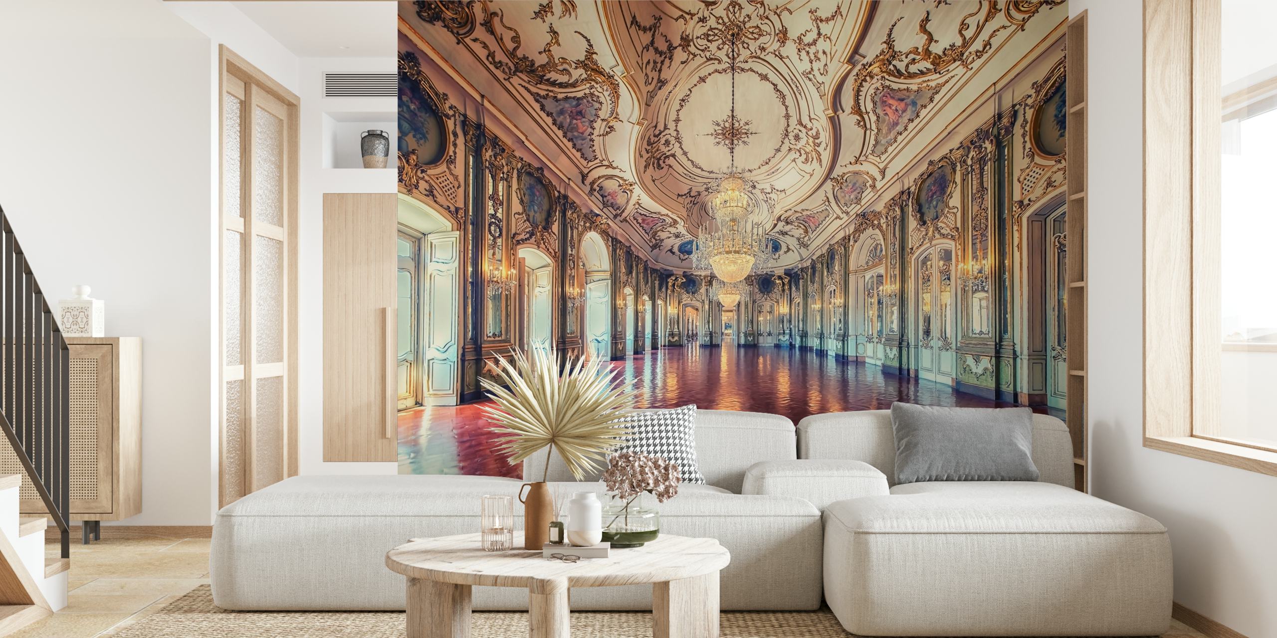 Papier peint Palace of Queluz affiché dans une pièce