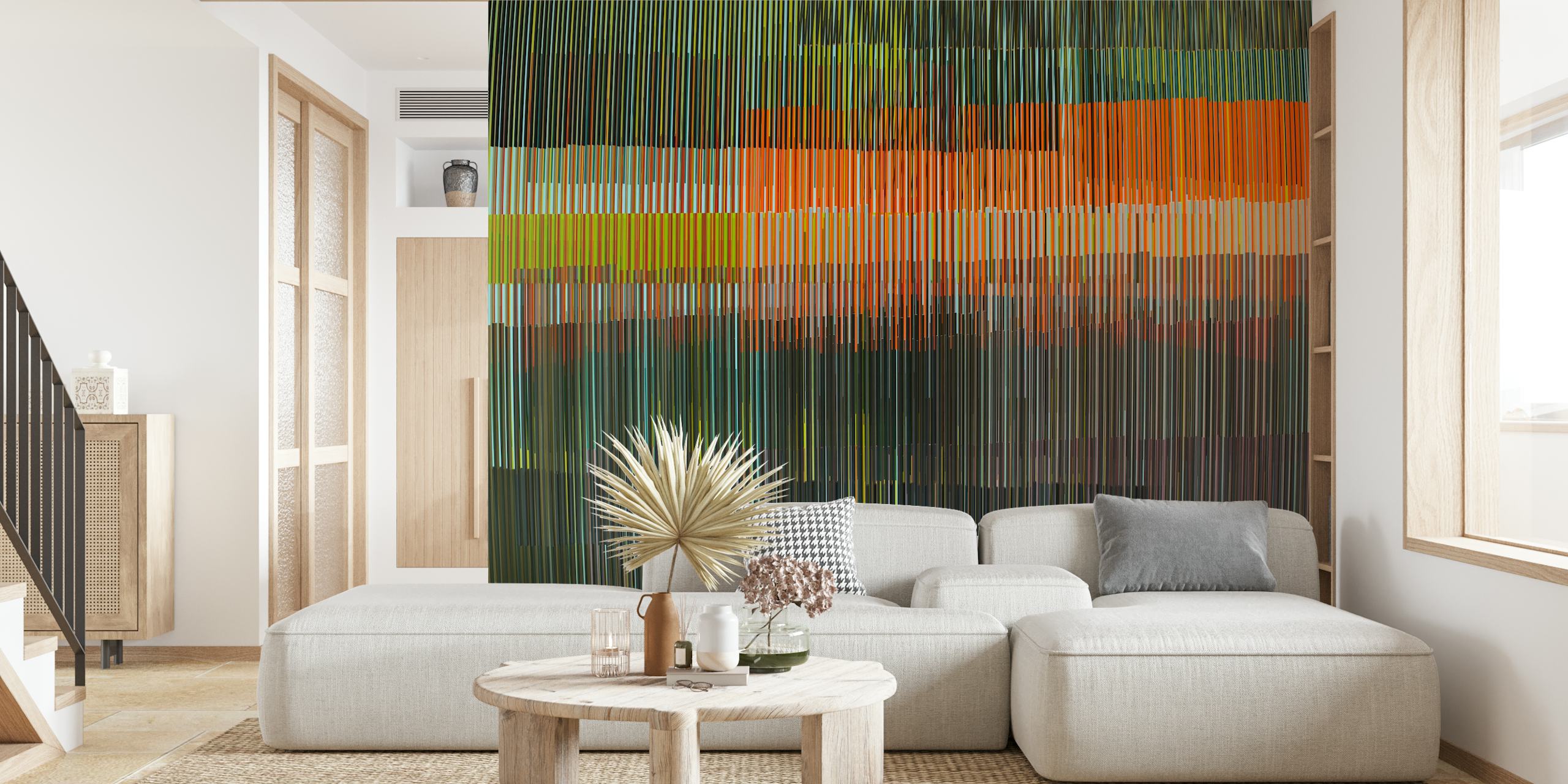 Ταπετσαρία Colorful Stripes 2 σε ένα δωμάτιο