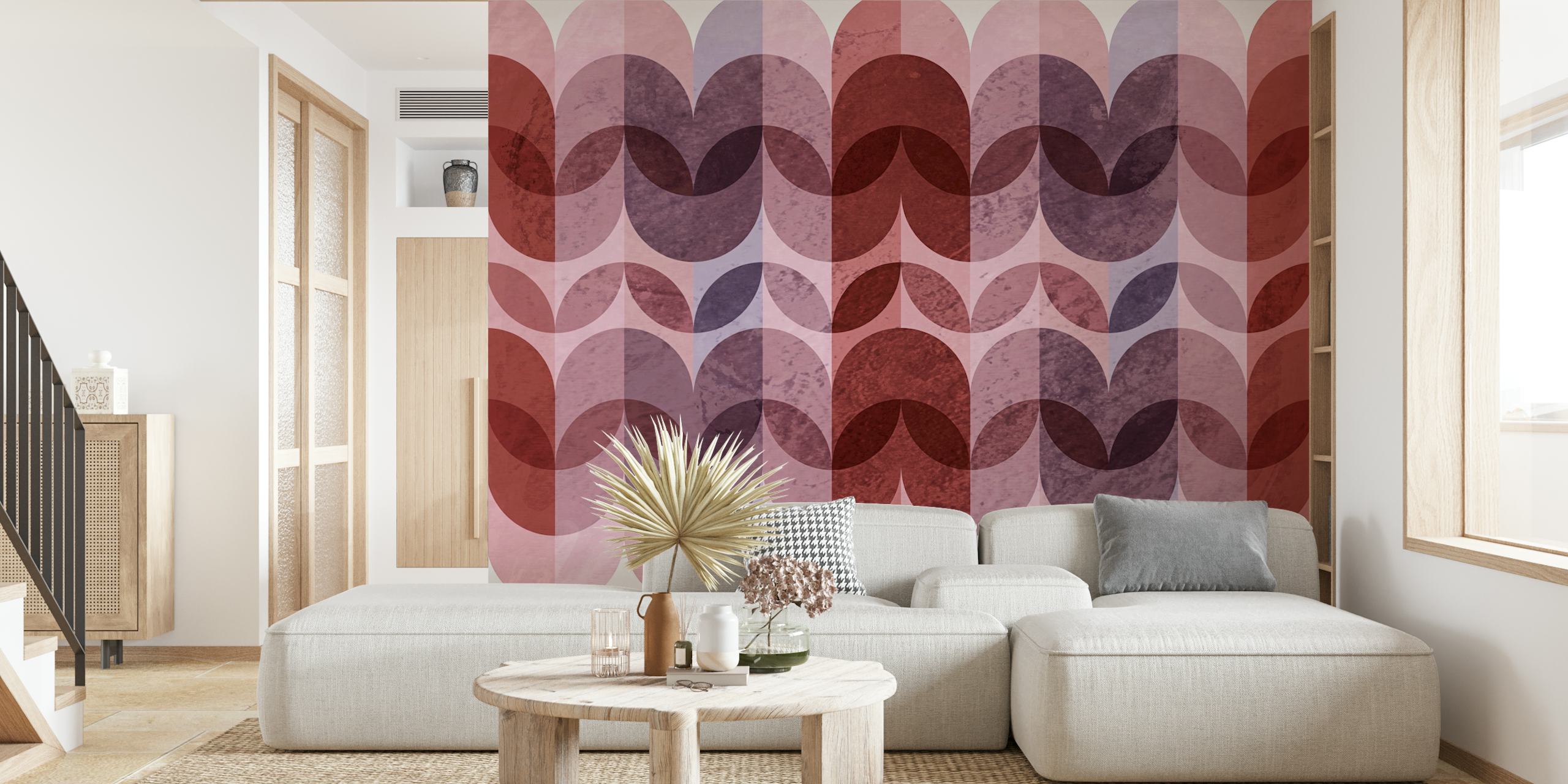 Papier peint Earthy Tones Art Deco dans une pièce