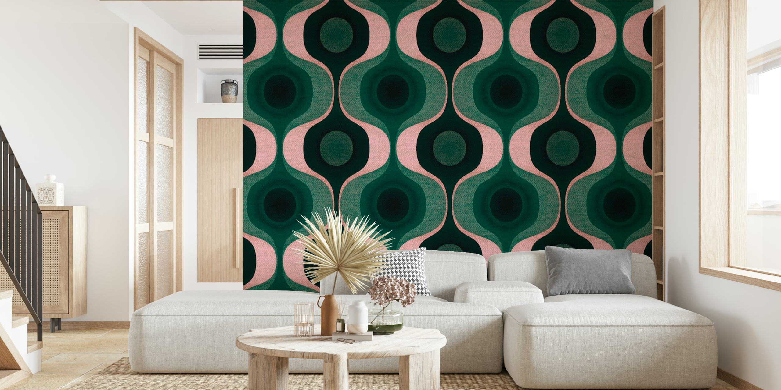 Art Deco Ripple wallpaper in a room