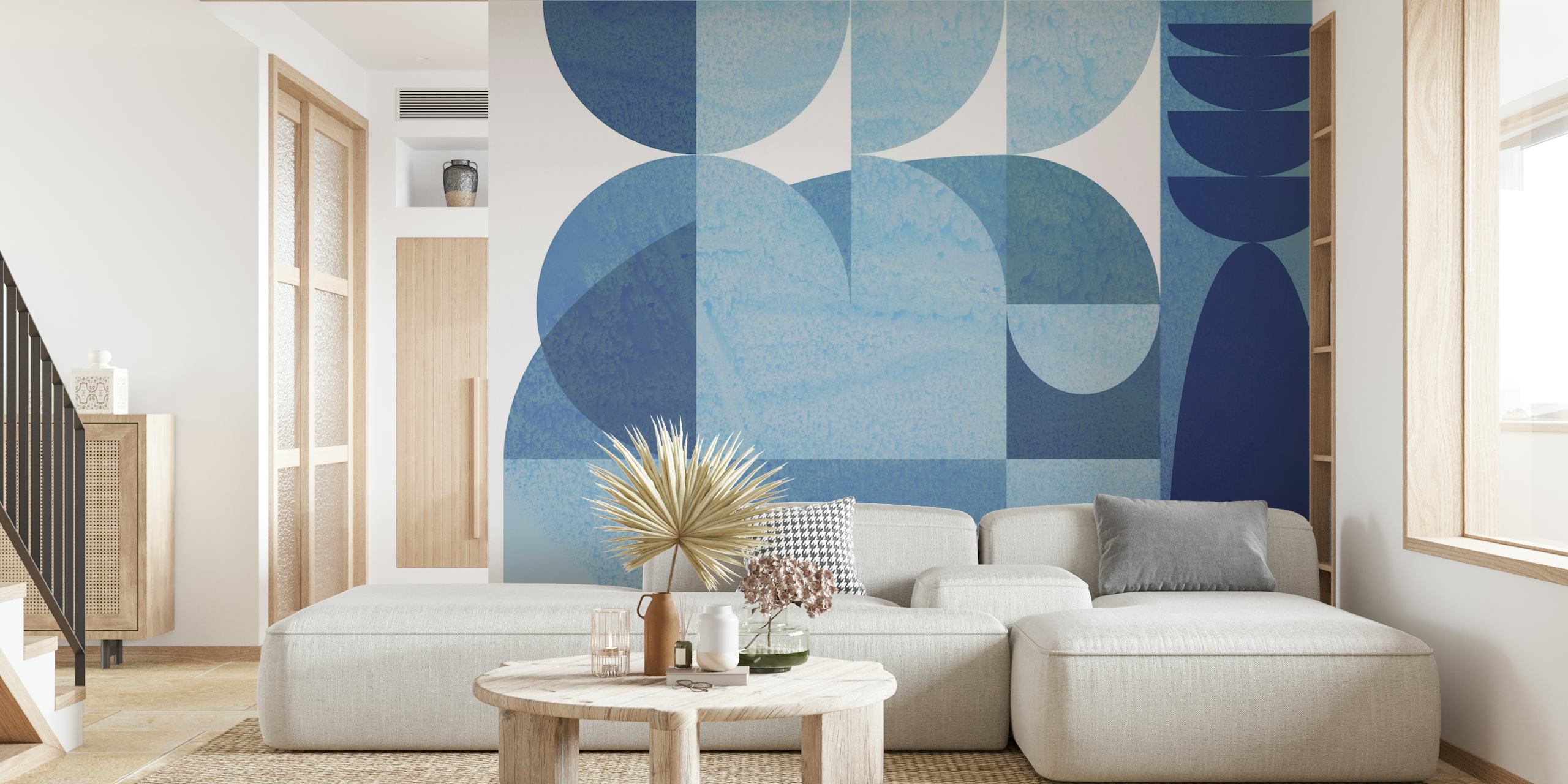 Stockholm Abstraction tapet i et rum