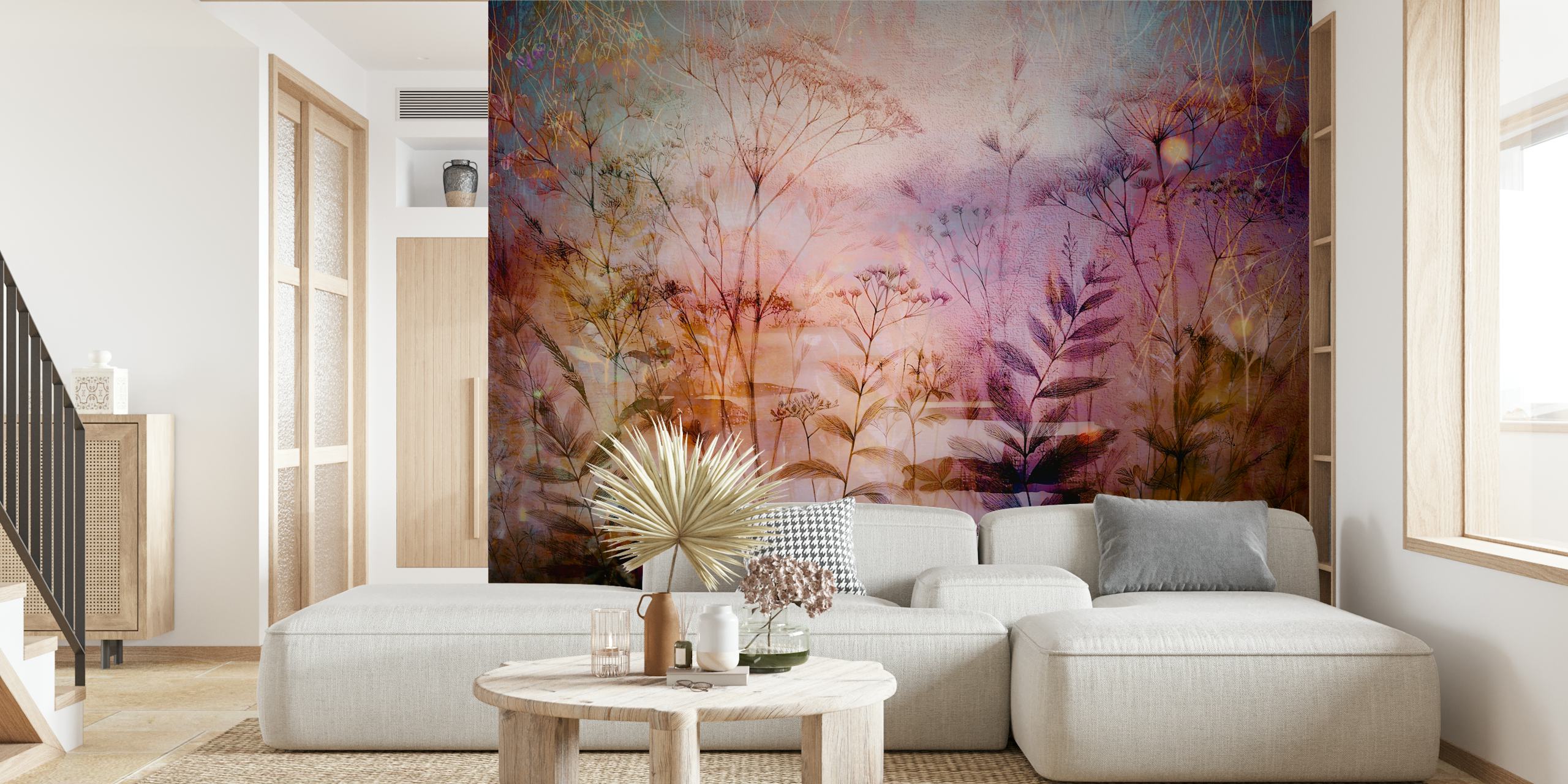 Ethereal Botanic Dream wallpaper in a room