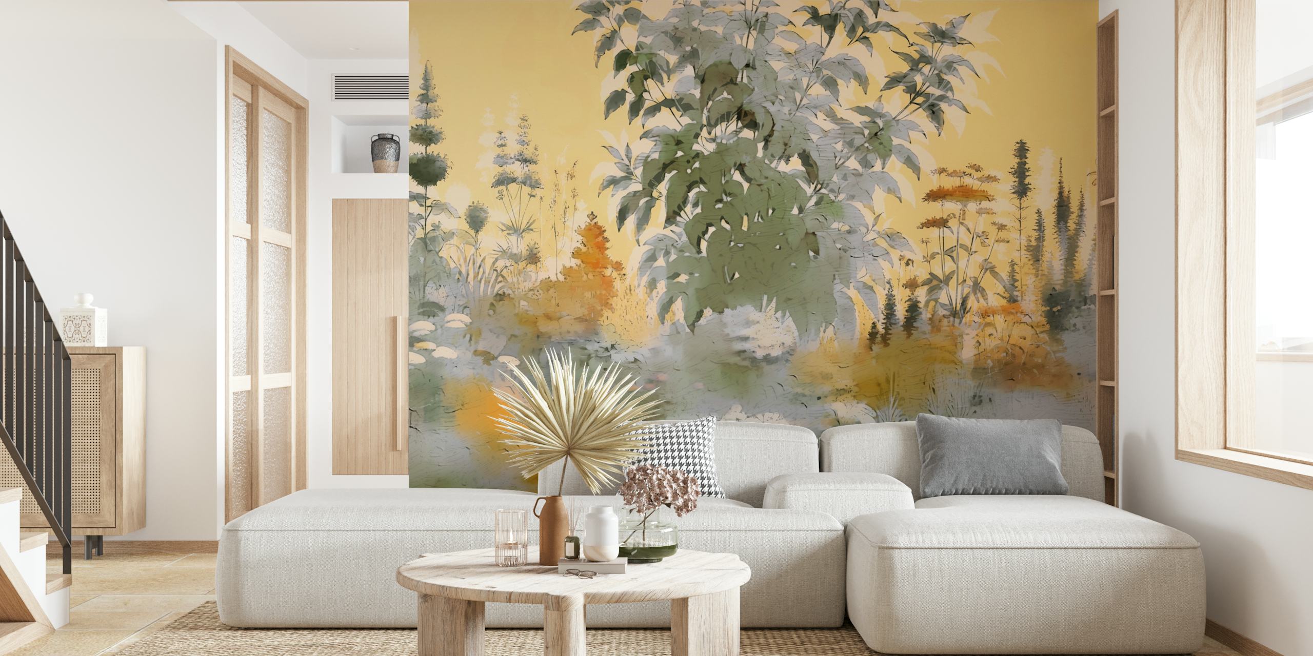 Sunset Garden Bliss tapetti huoneessa