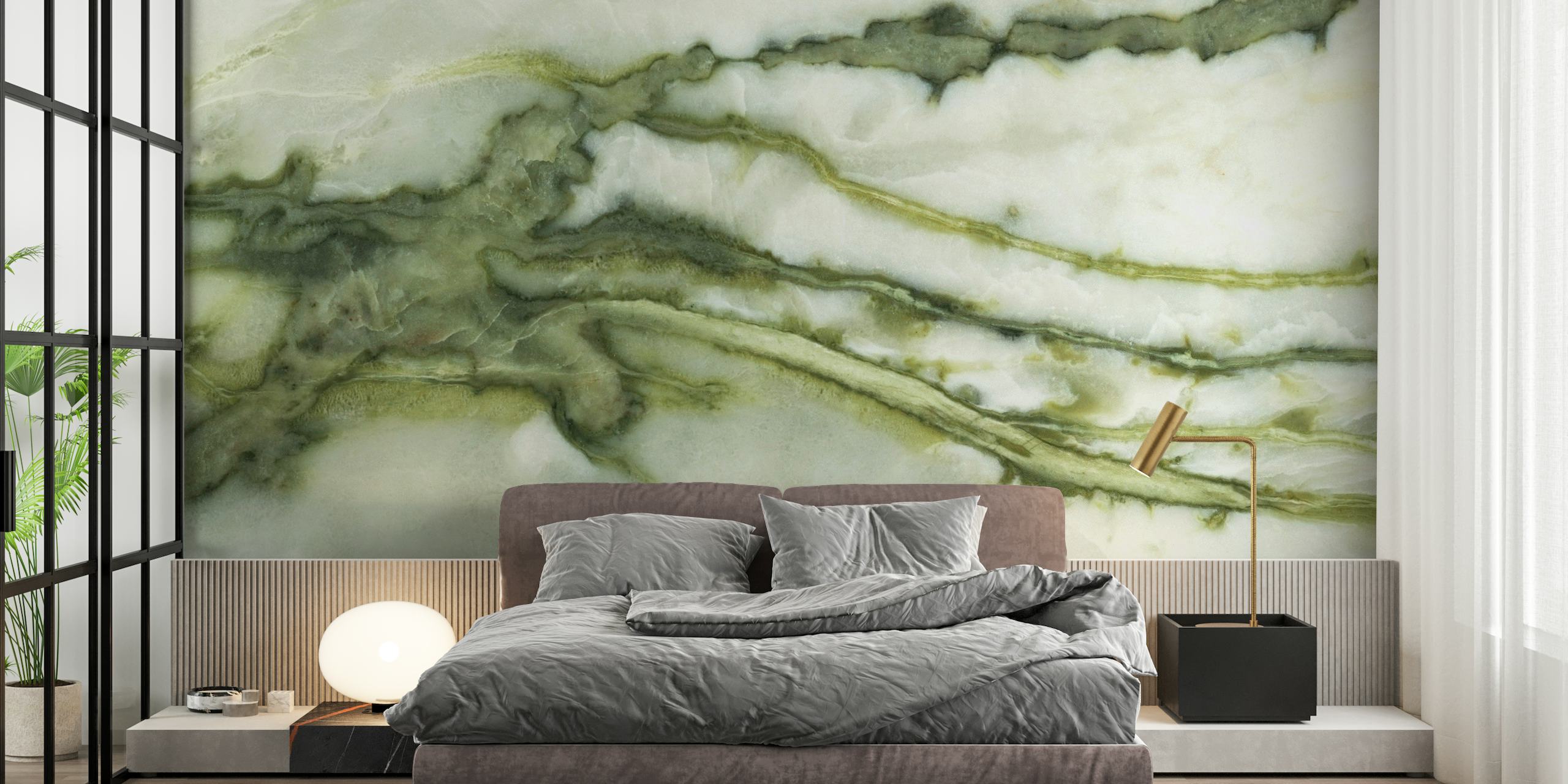 Green Natural Stone Wall Beautiful Wallpaper ταπετσαρία