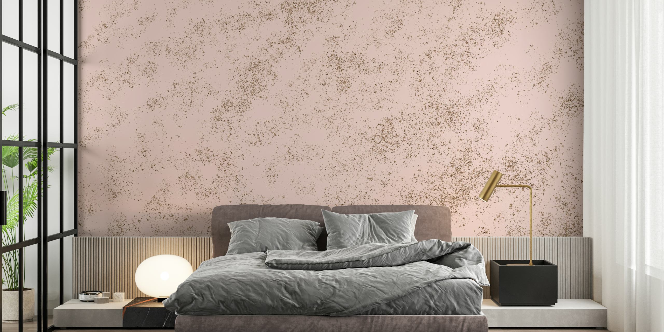 Carta da parati Pink blush glitter boost in una stanza