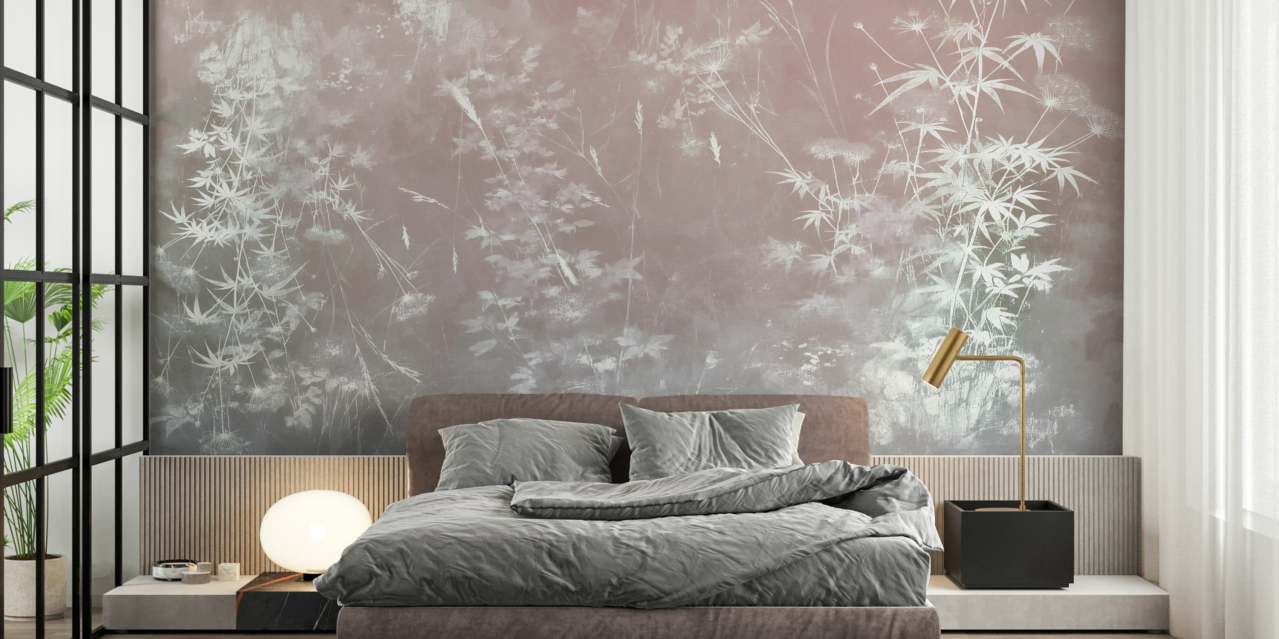 Carta da parati Misty Garden Dream in una stanza