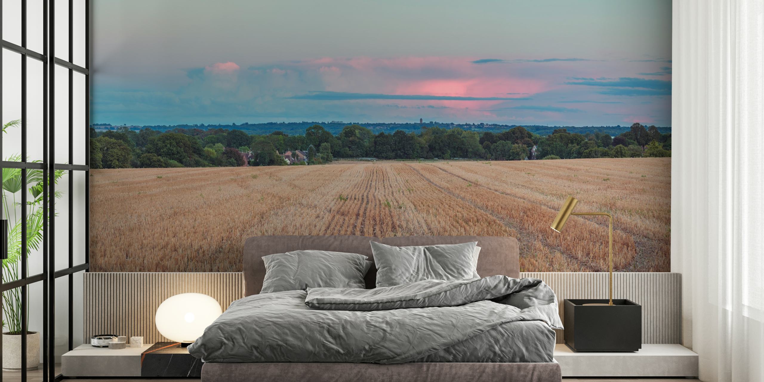 Wheat Field Panorama tapeta u sobi