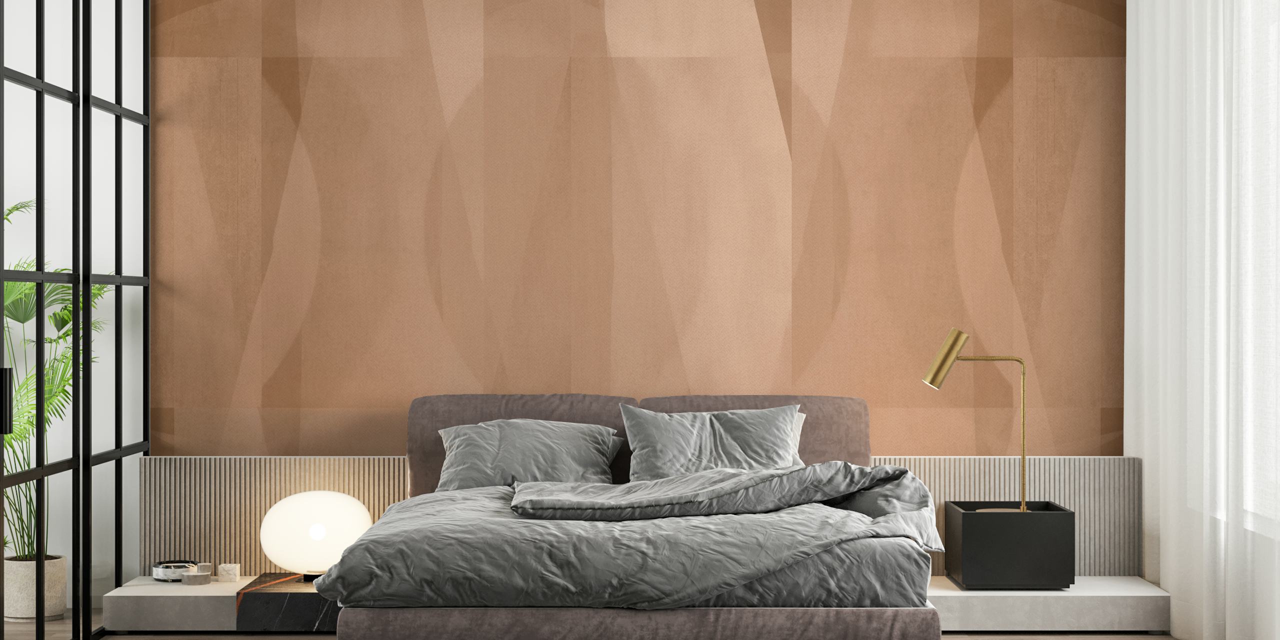 Layered Bauhaus Mosaic wallpaper in a room