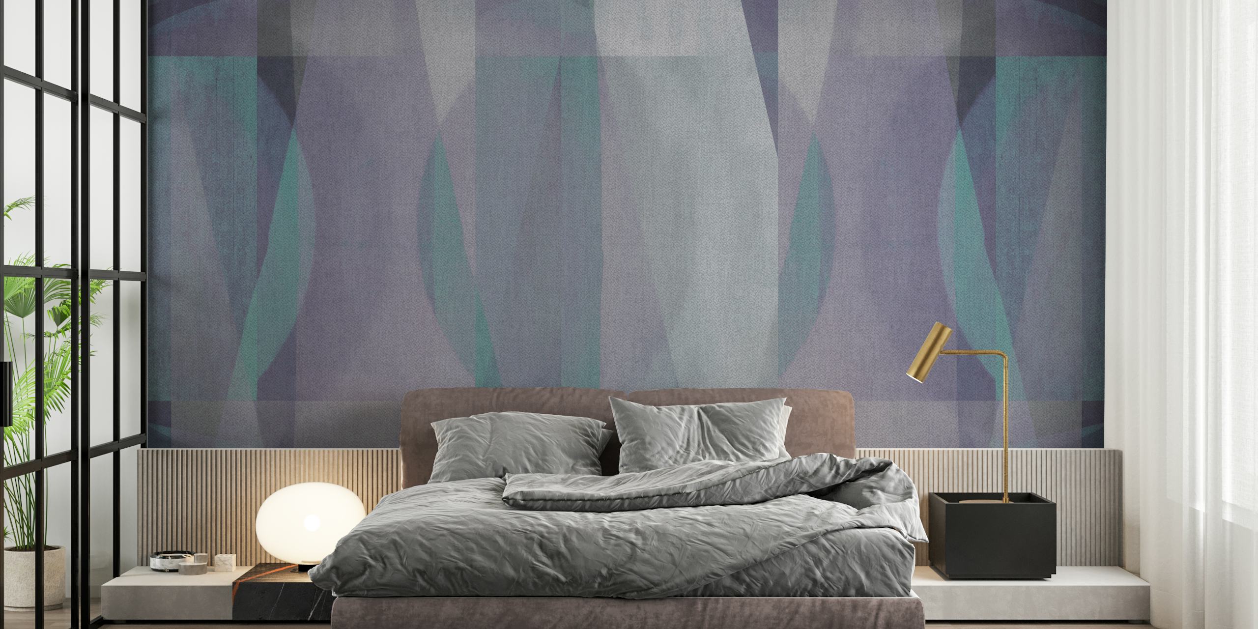 Modernist Textile Bauhaus wallpaper in a room