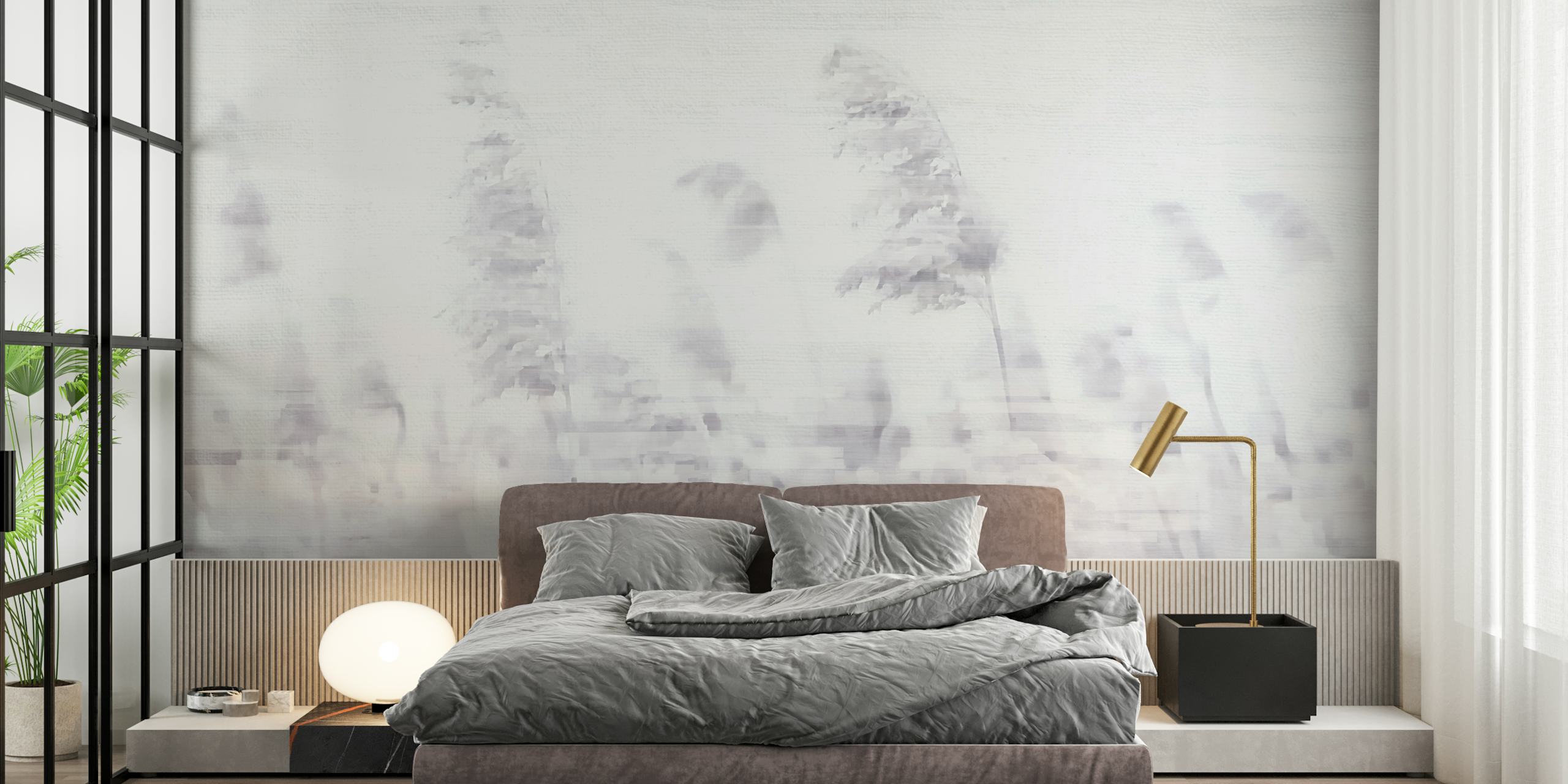 Misty Meadow Dreamscape wallpaper in a room