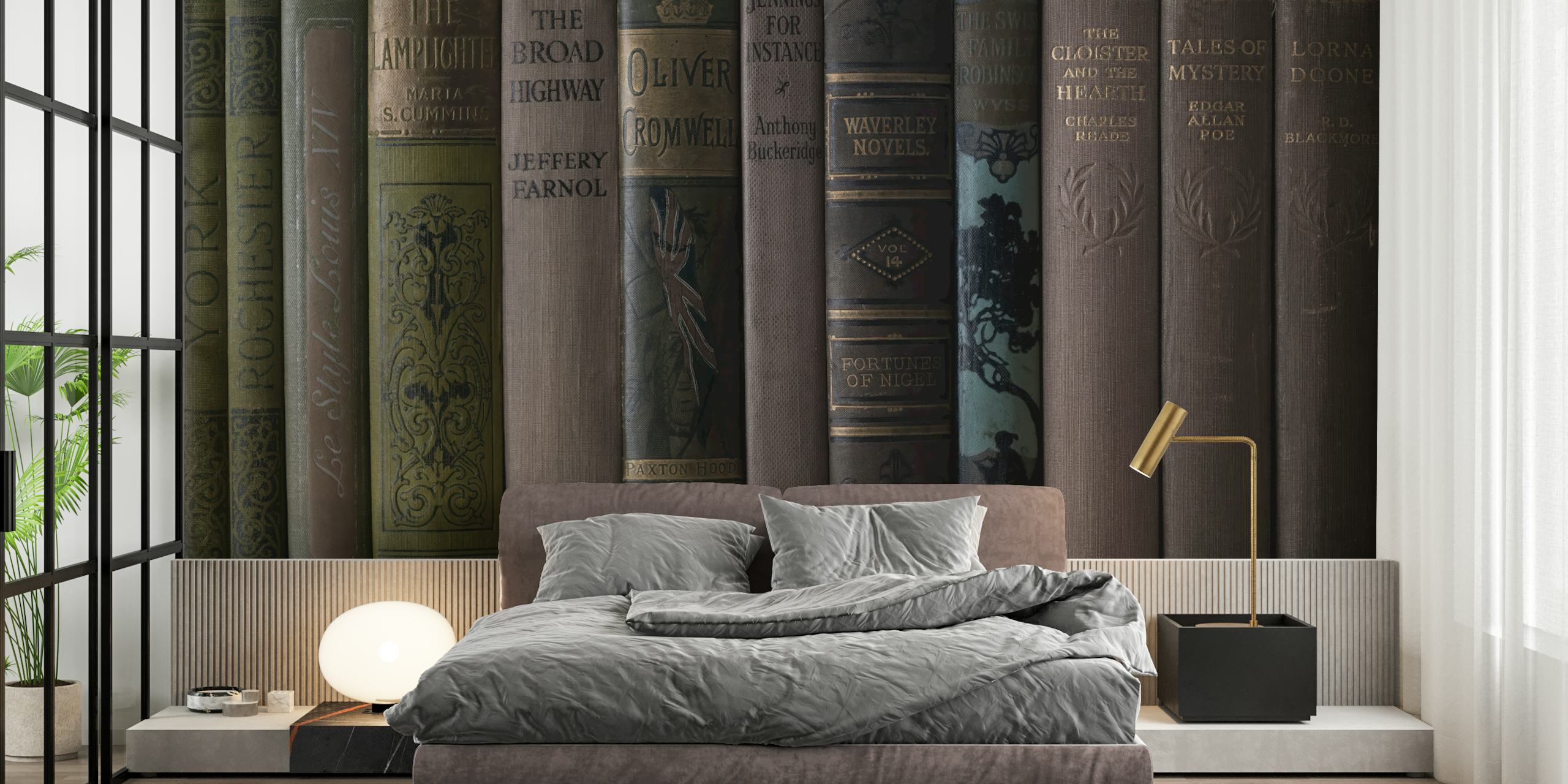 Tapeta Antique Book Collection u sobi